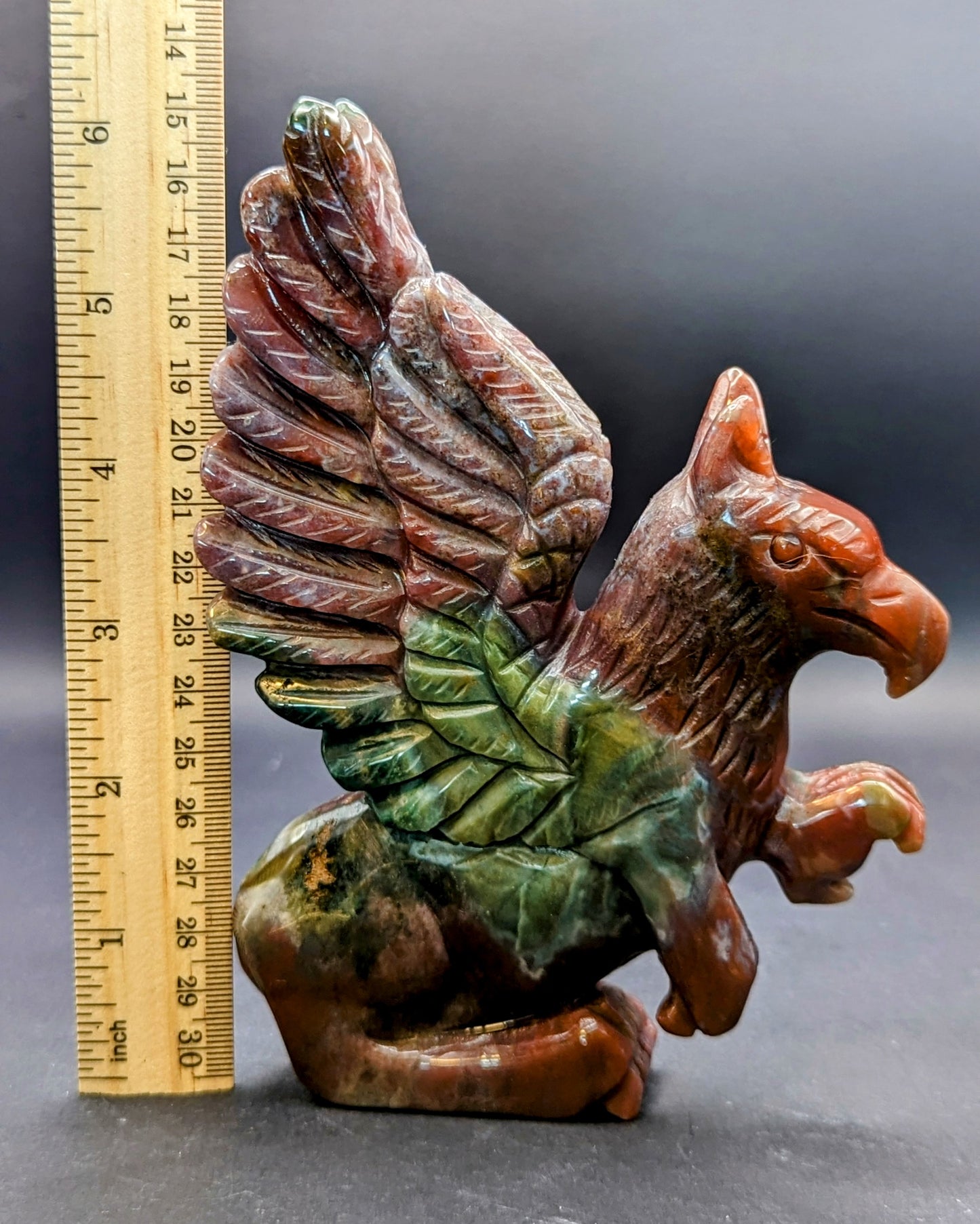 Just in! Ocean Jasper Griffin carving