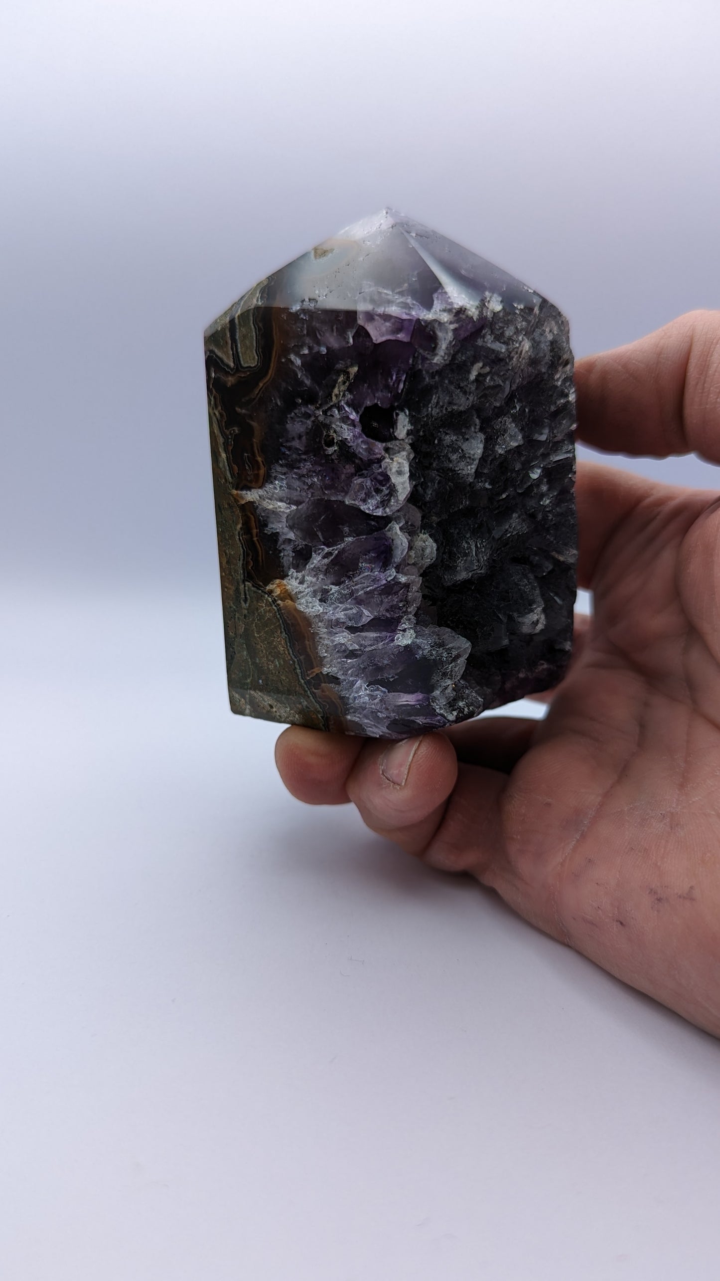 Polished Amethyst Agate Cluster