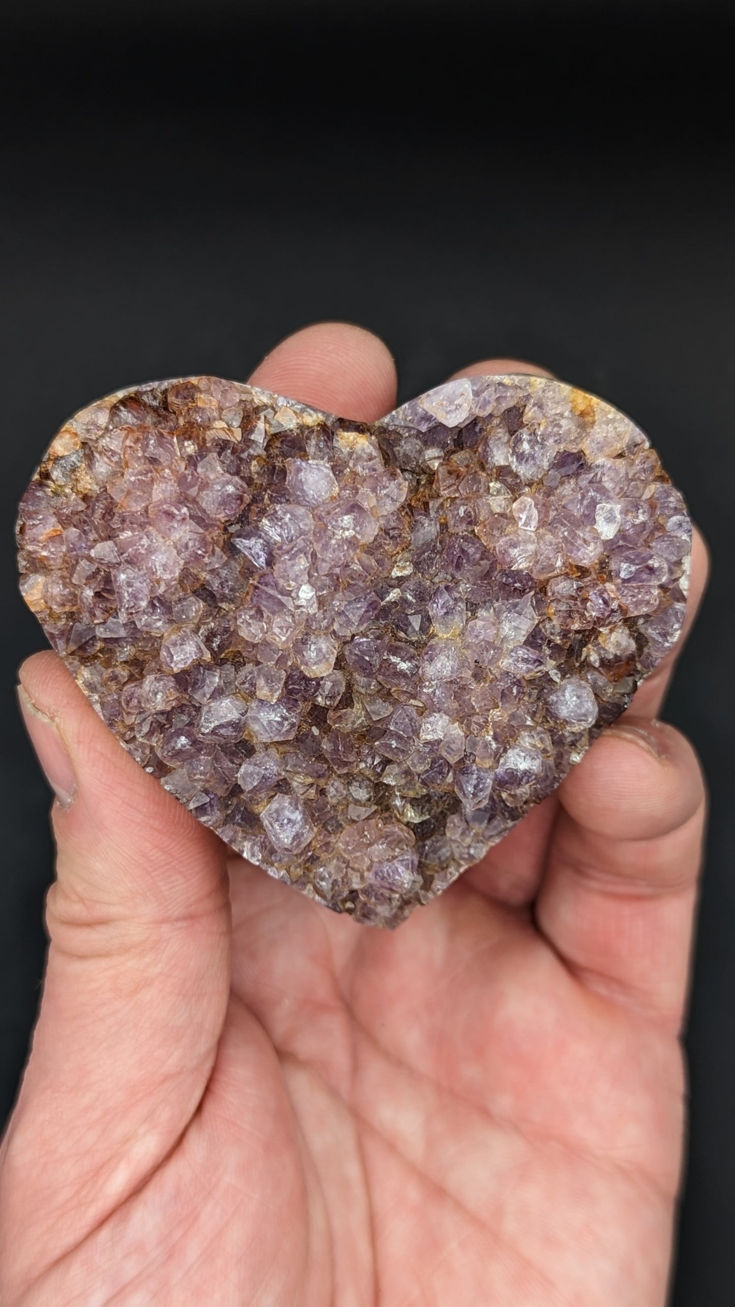Amethyst Druzy Heart