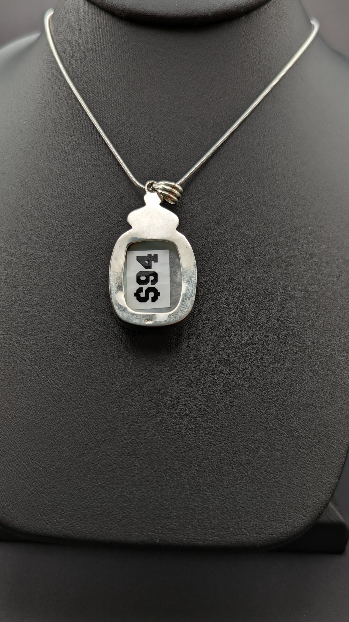 Special! Larimar Pendant Necklace Sterling Silver