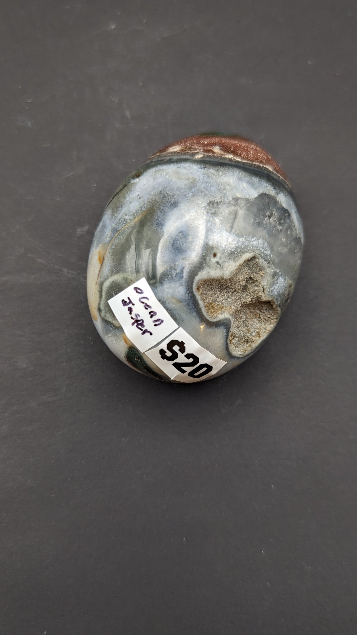 Lg. Ocean Jasper Palm Stone