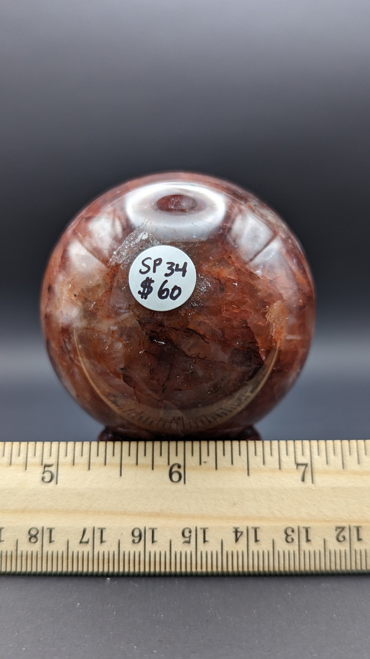 New! Fire Quartz Sphere