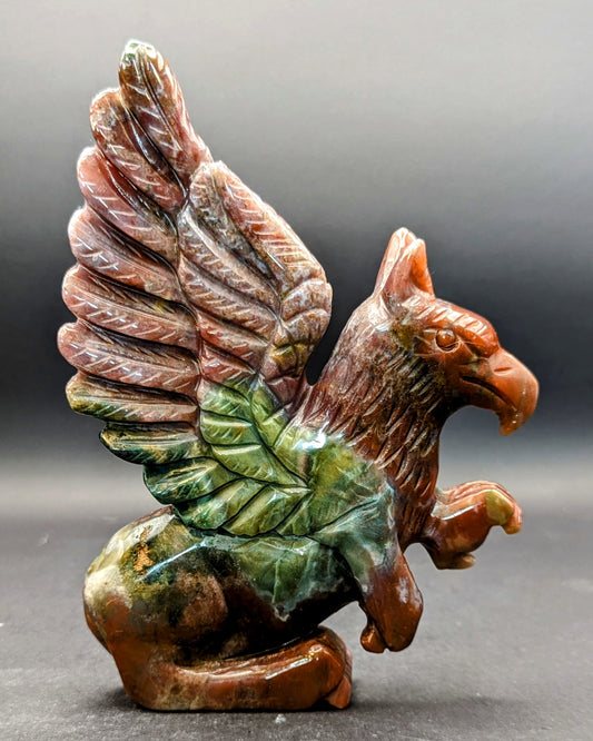 Just in! Ocean Jasper Griffin carving