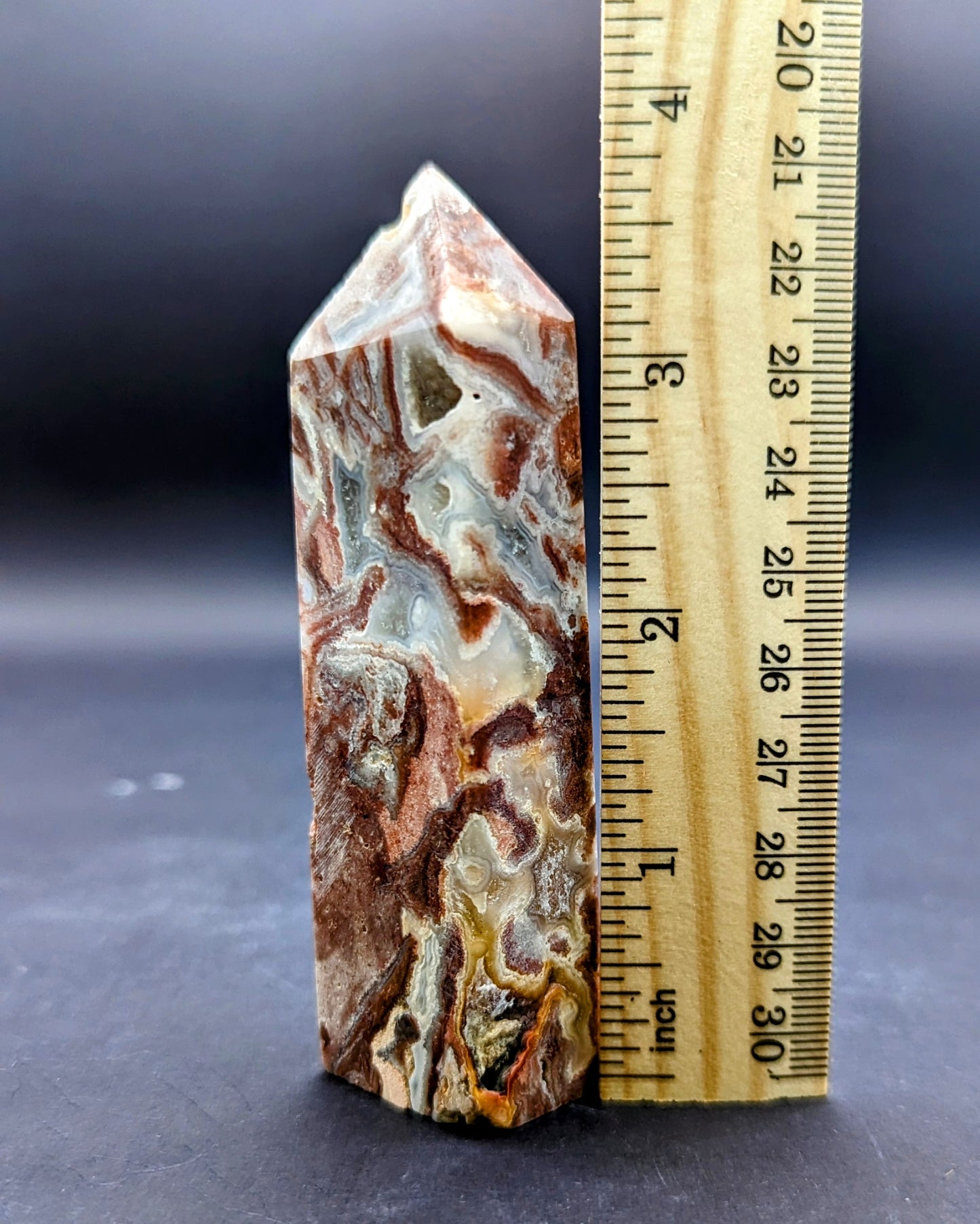 New! Crazy Lace Agate Tower