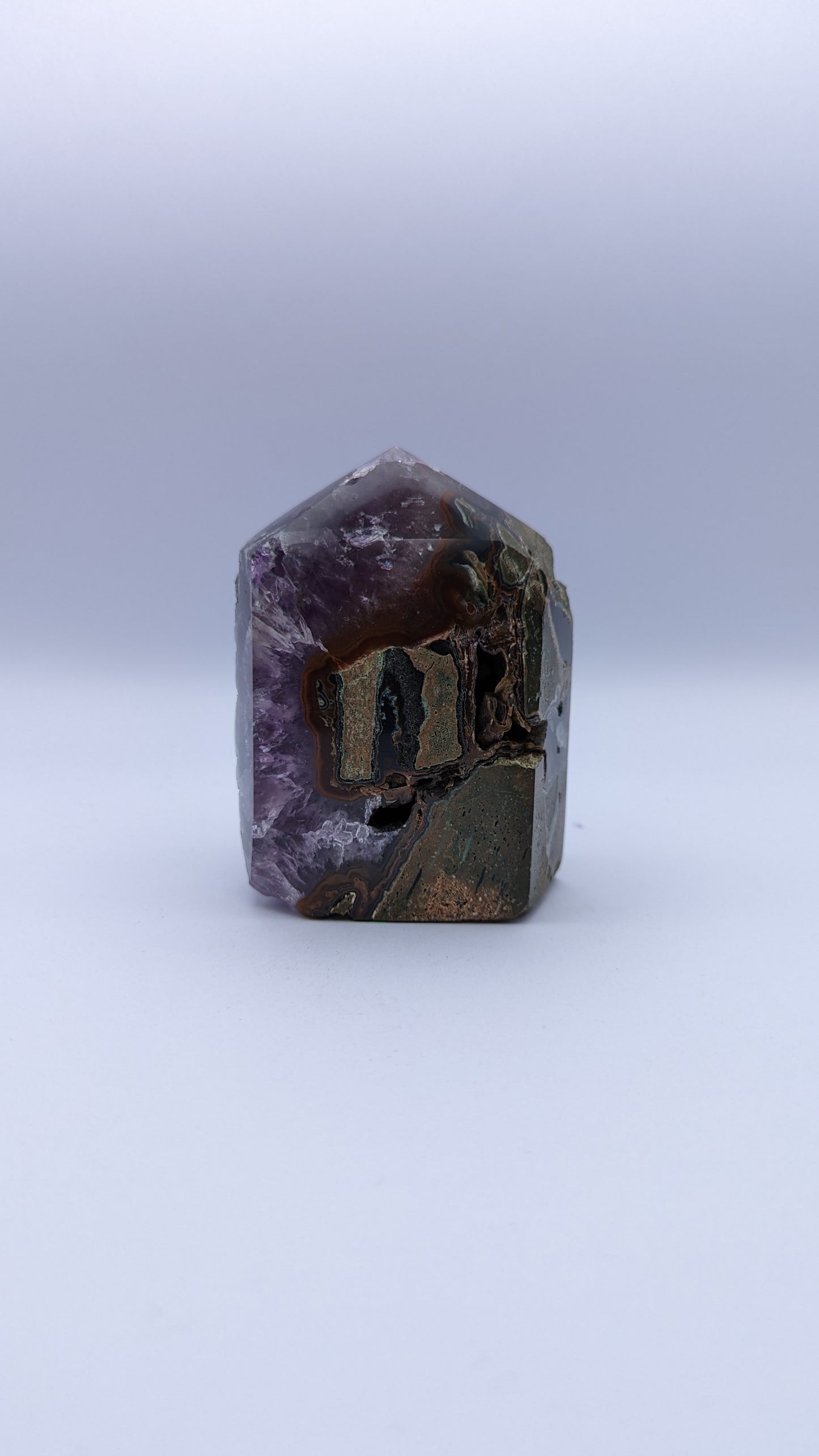 Polished Amethyst Agate Cluster