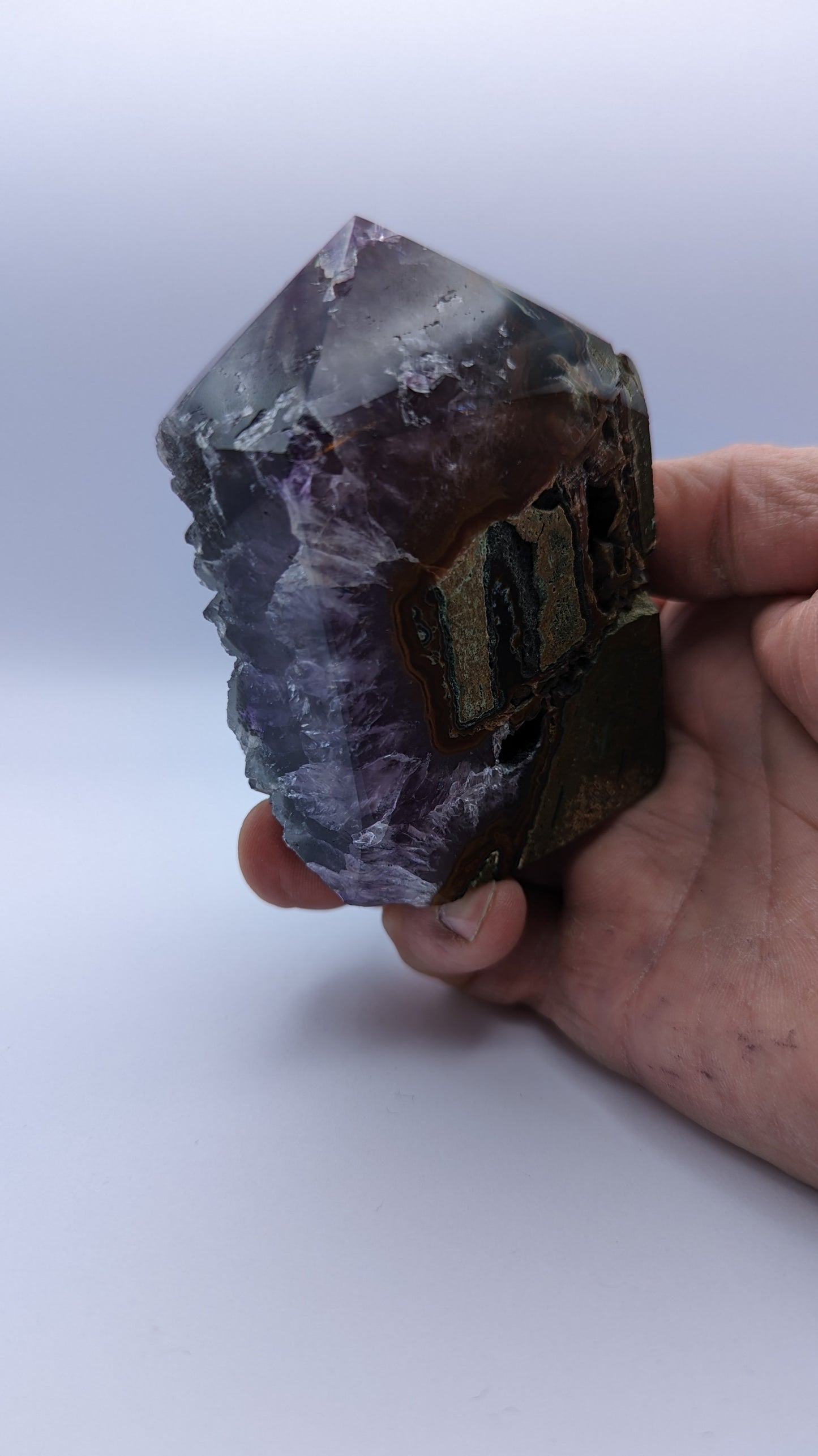 Polished Amethyst Agate Cluster