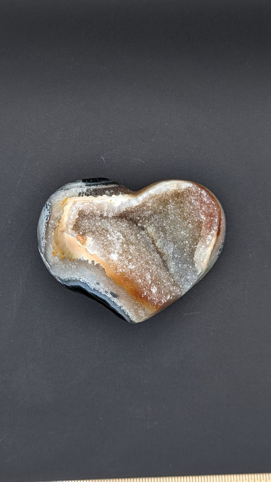 Agate Druzy Heart