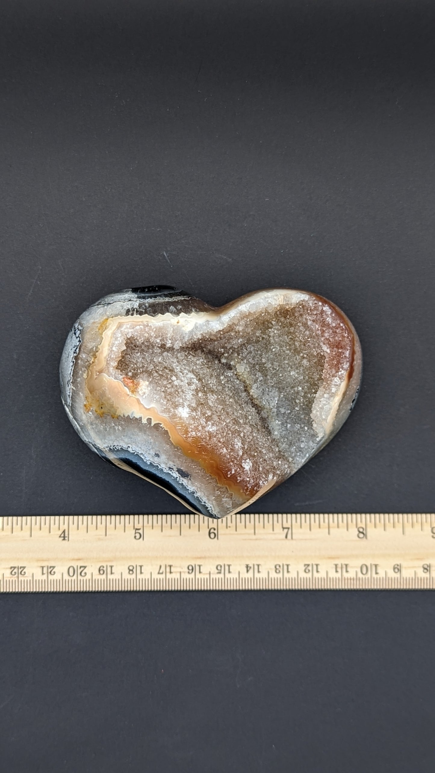 Agate Druzy Heart