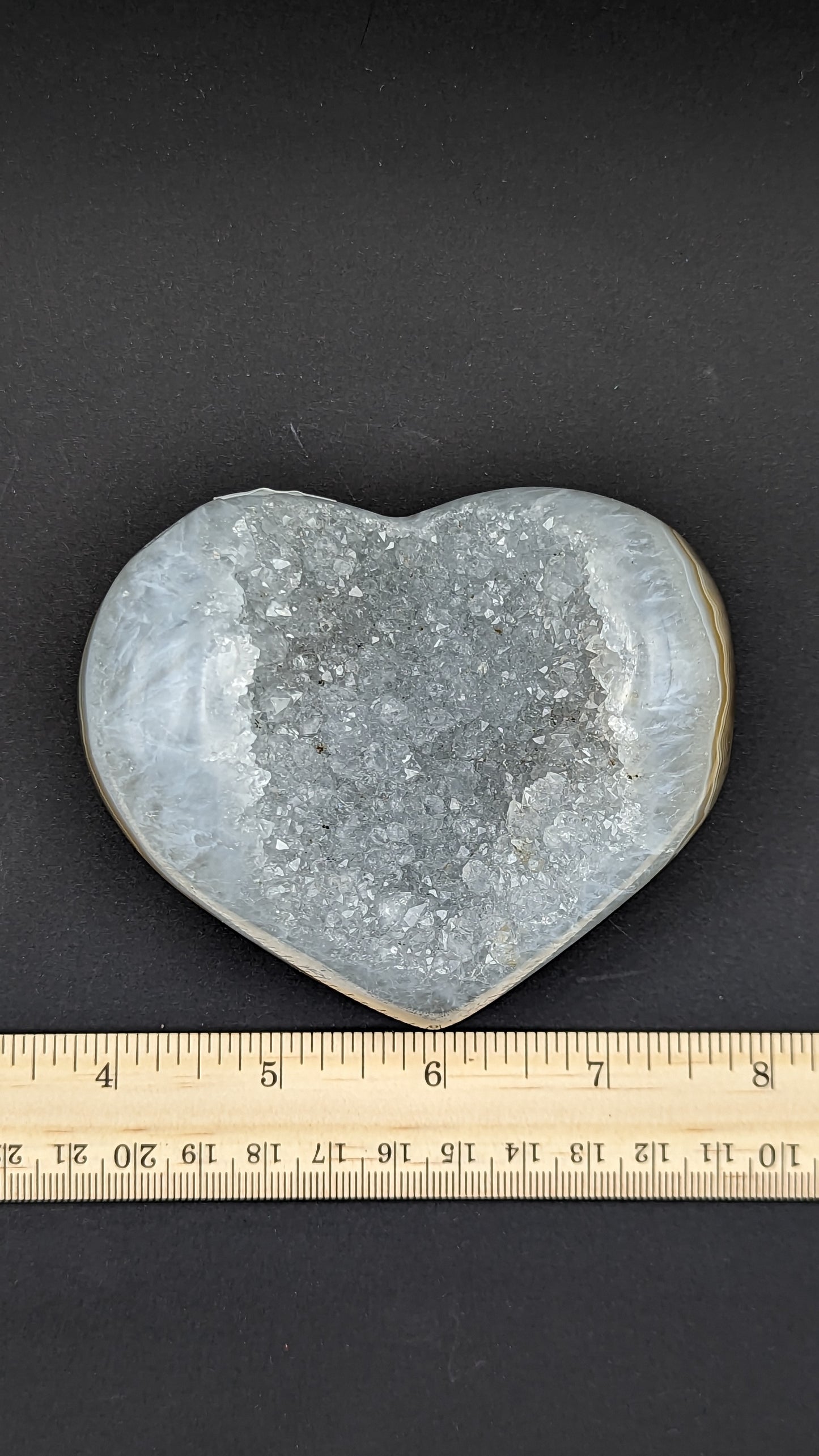 Agate Druzy Heart