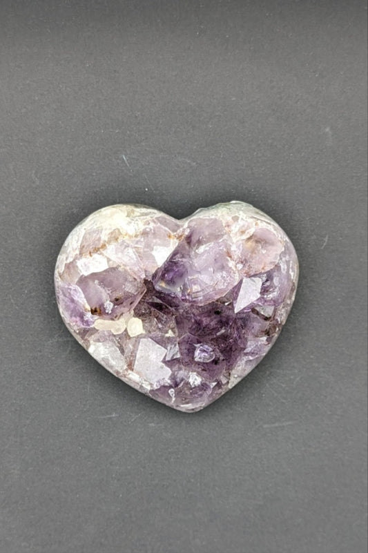 Amethyst Druzy Heart