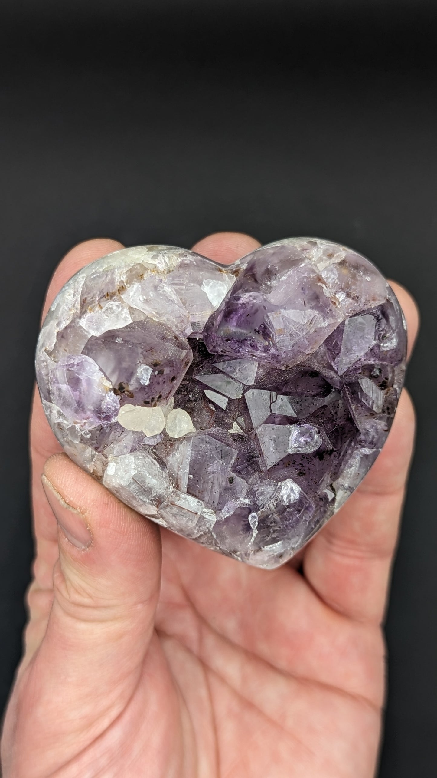 Amethyst Druzy Heart