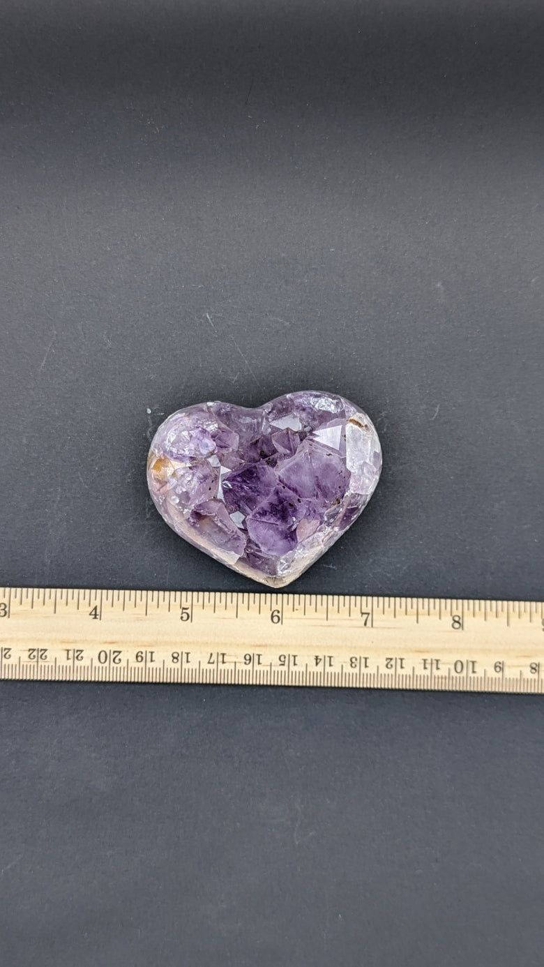 Amethyst Druzy Heart