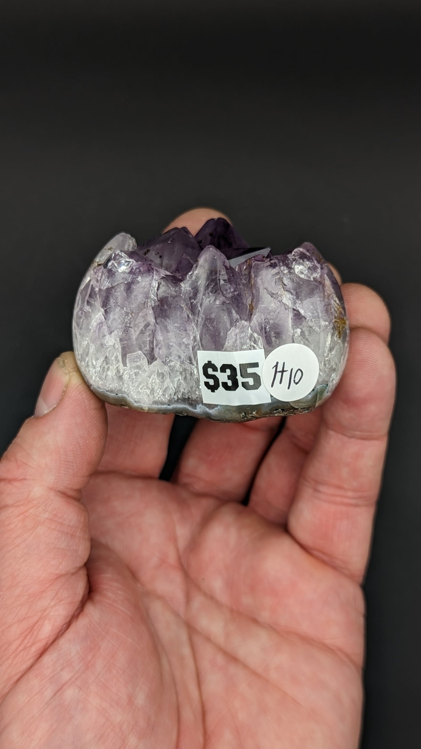 Amethyst Druzy Heart
