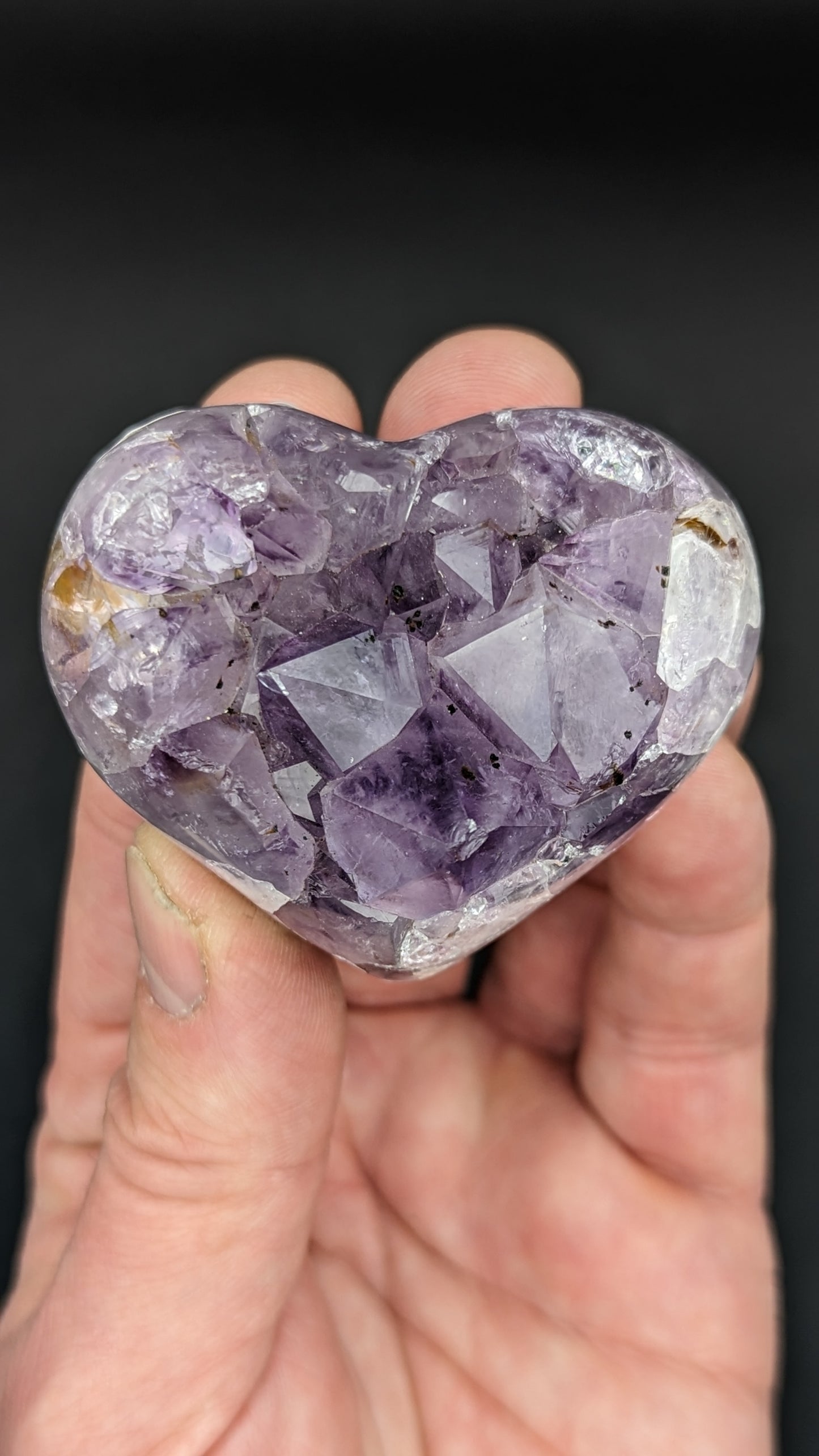 Amethyst Druzy Heart