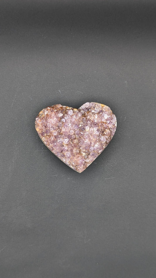 Amethyst Druzy Heart