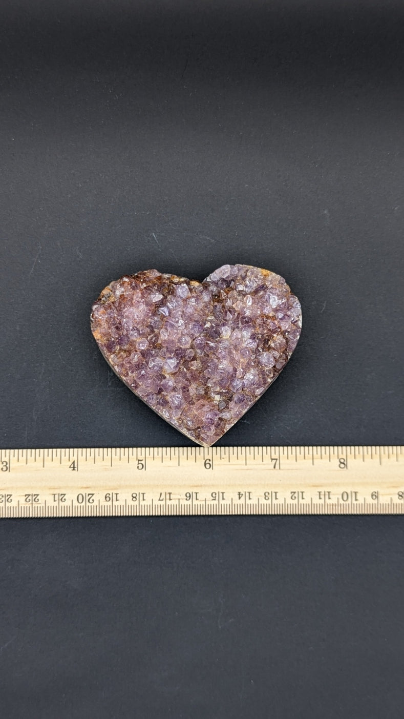 Amethyst Druzy Heart