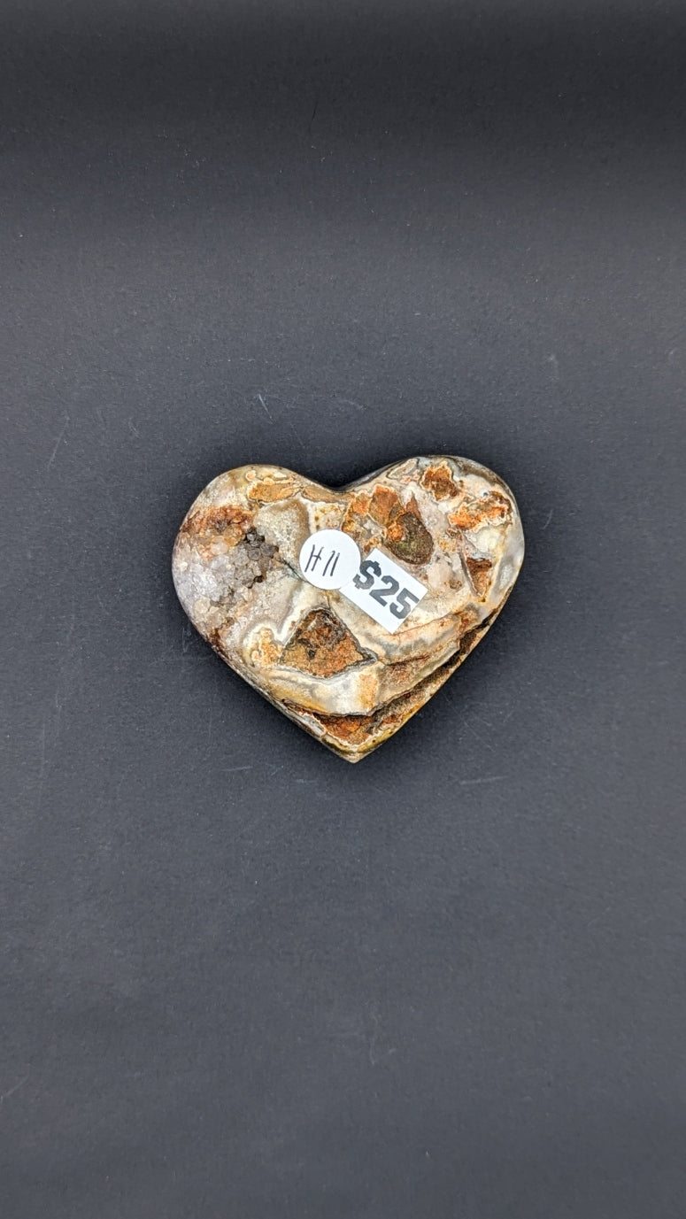 Amethyst Druzy Heart