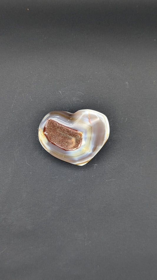 Agate Druzy Heart