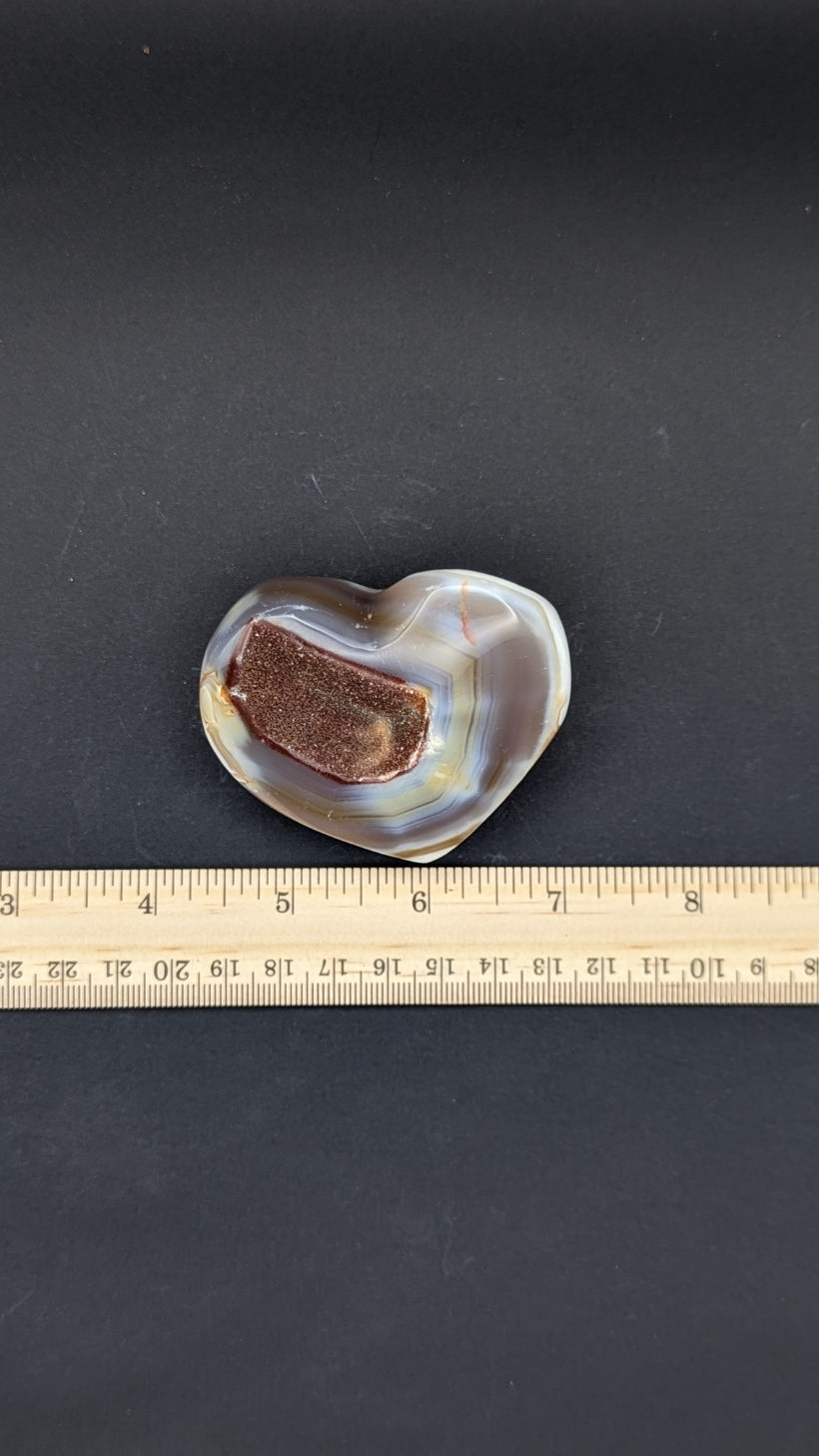 Agate Druzy Heart