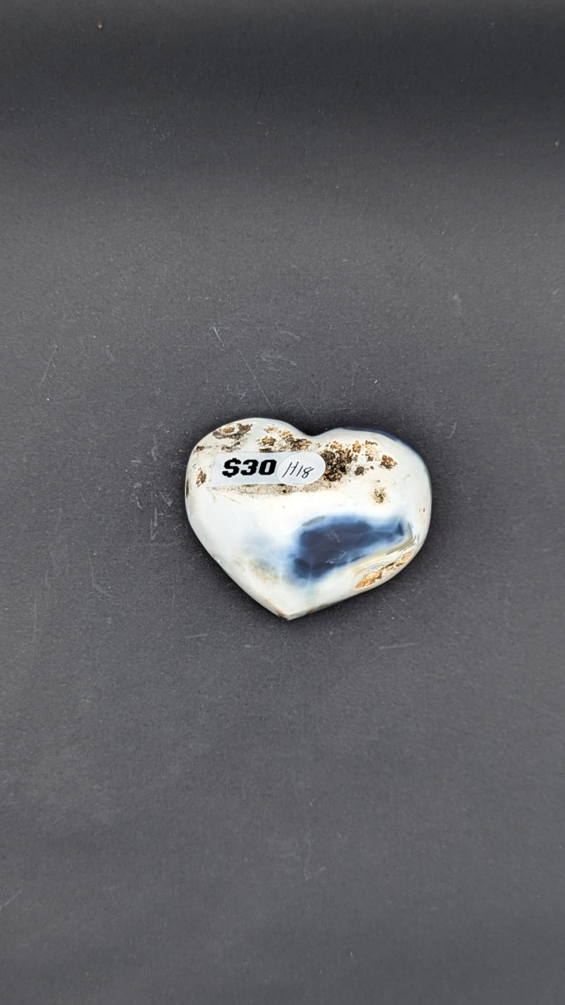 Agate Druzy Heart