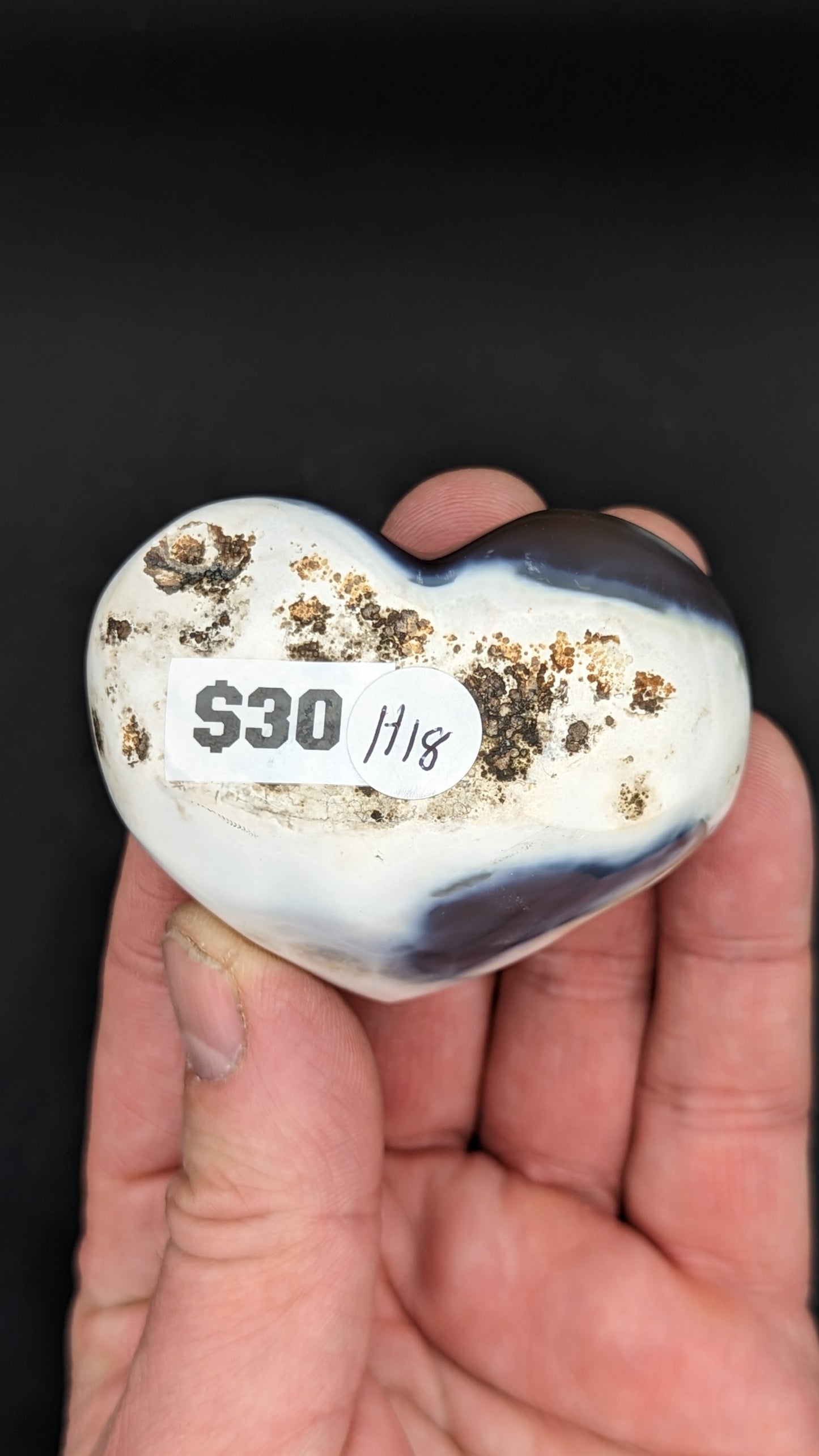 Agate Druzy Heart