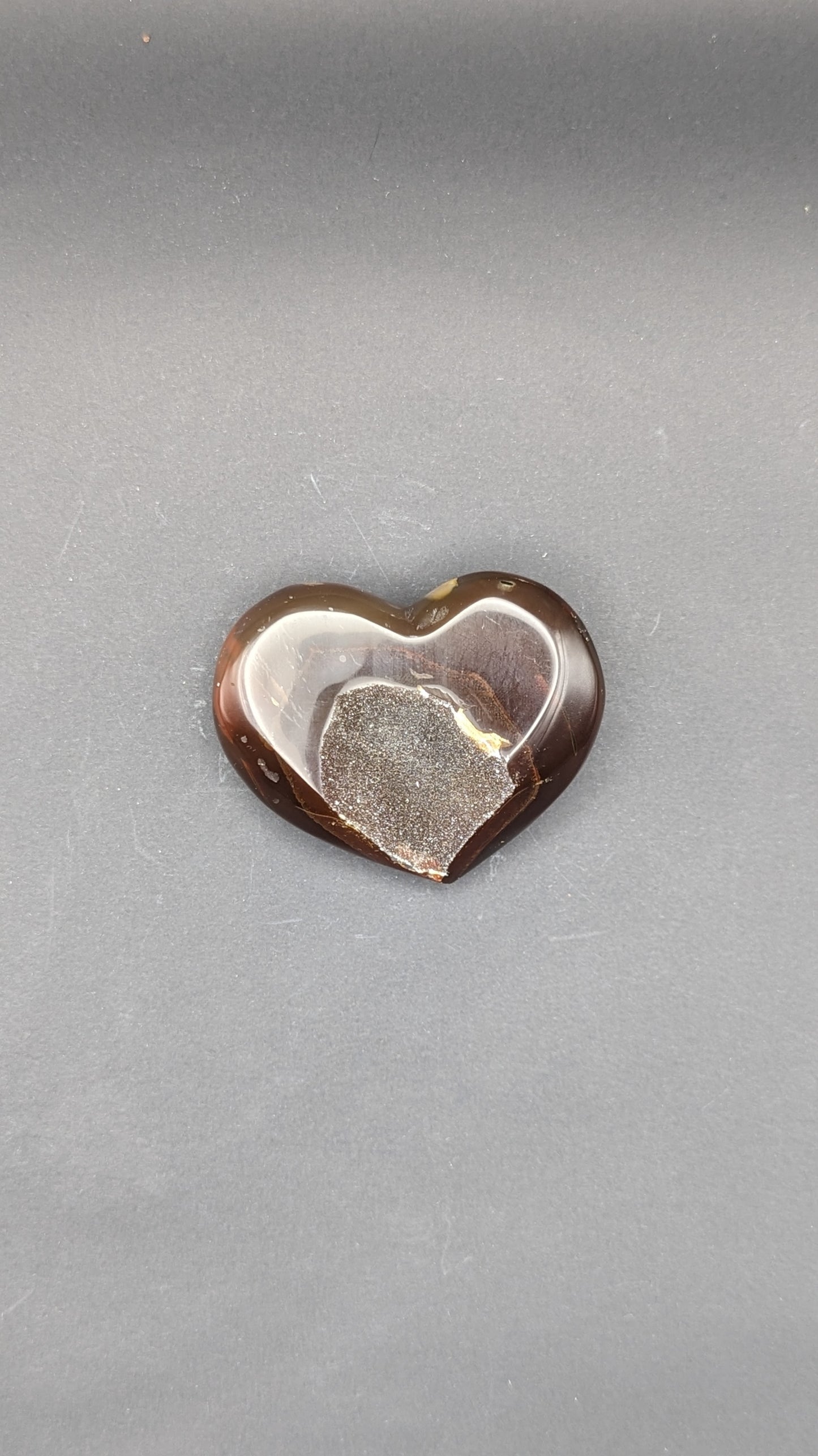 Agate Druzy Heart