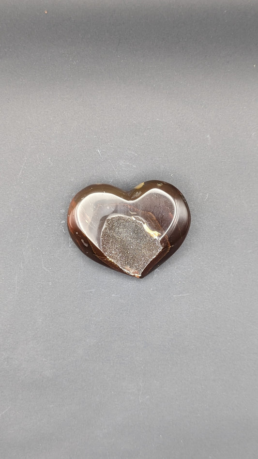 Agate Druzy Heart