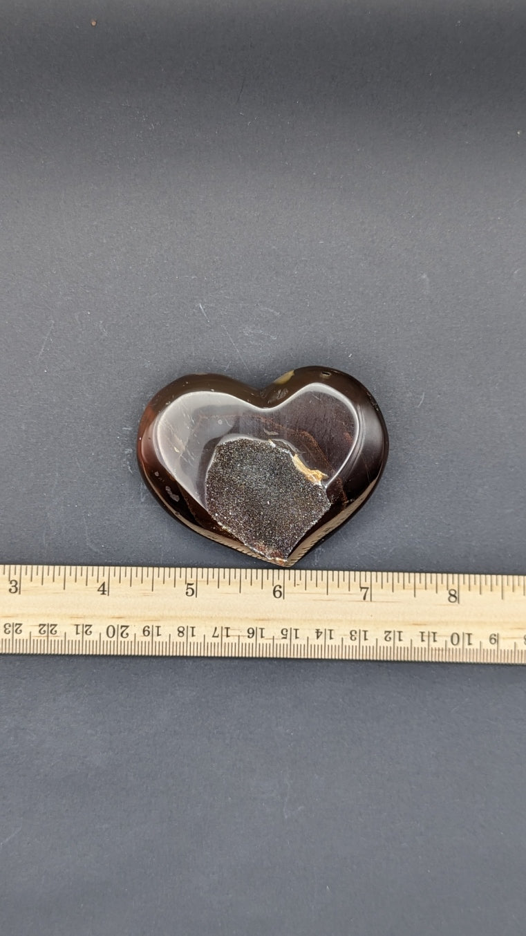 Agate Druzy Heart