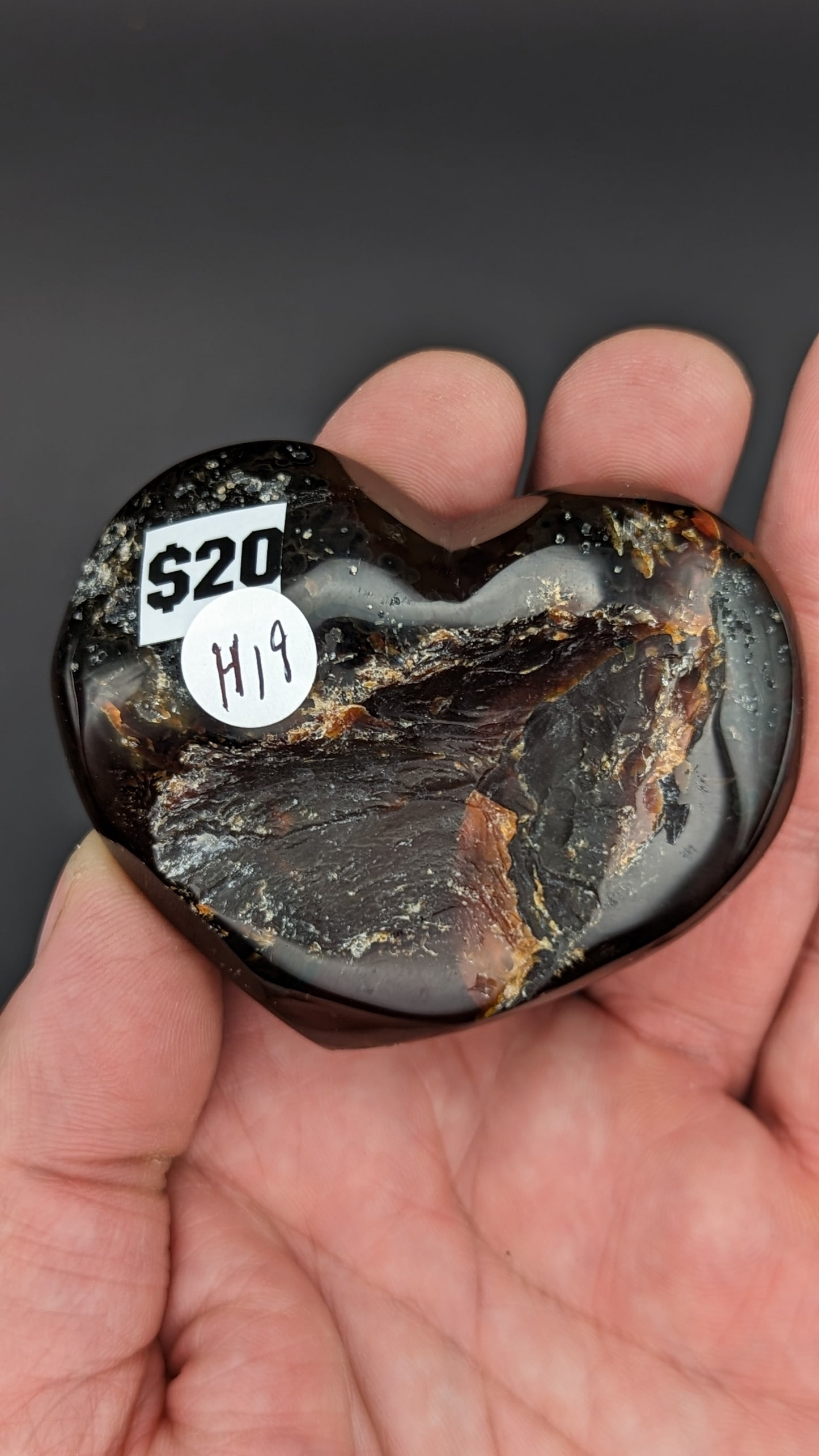 Agate Druzy Heart
