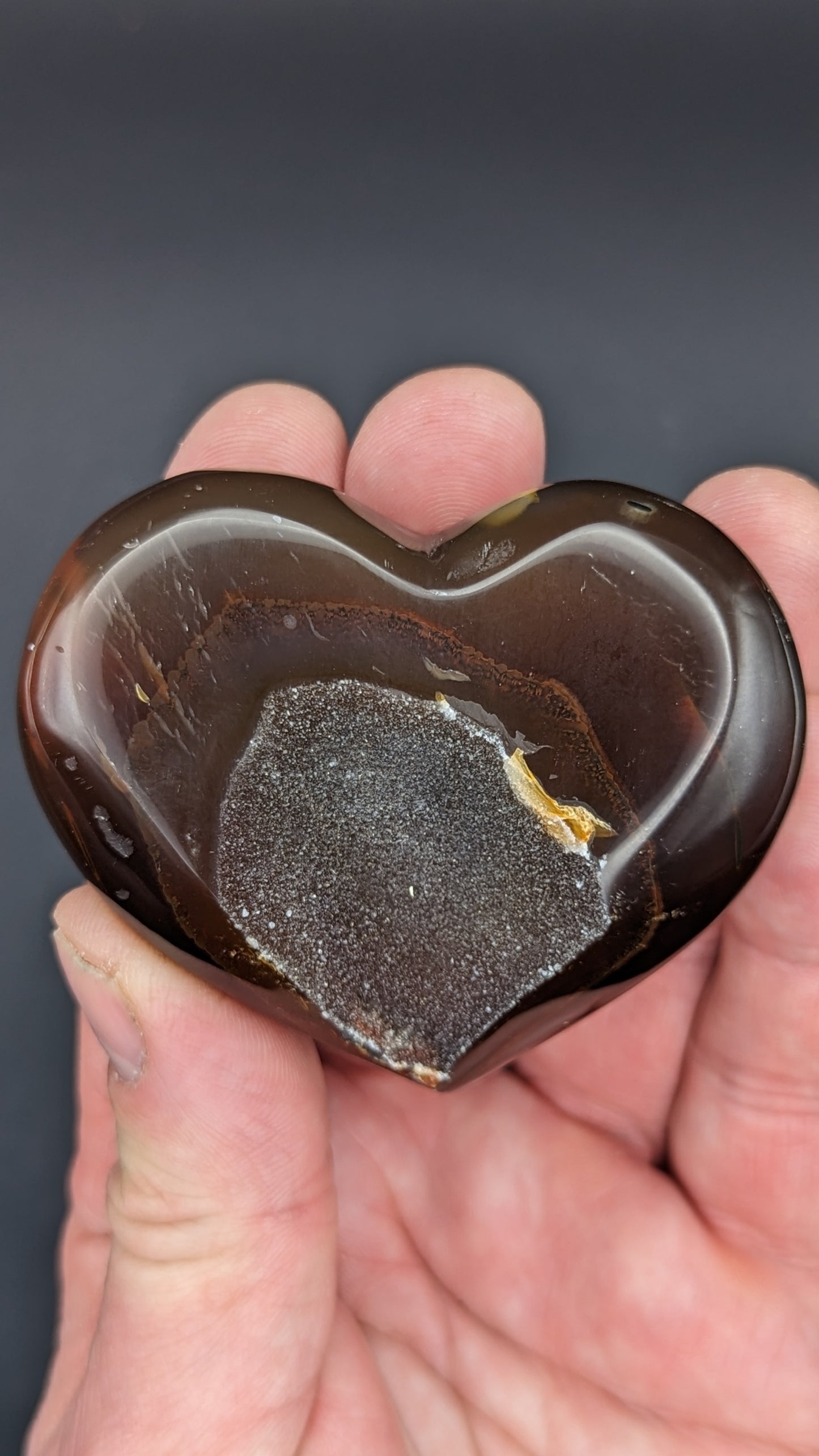 Agate Druzy Heart