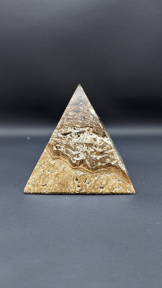 Chocolate Calcite Pyramid