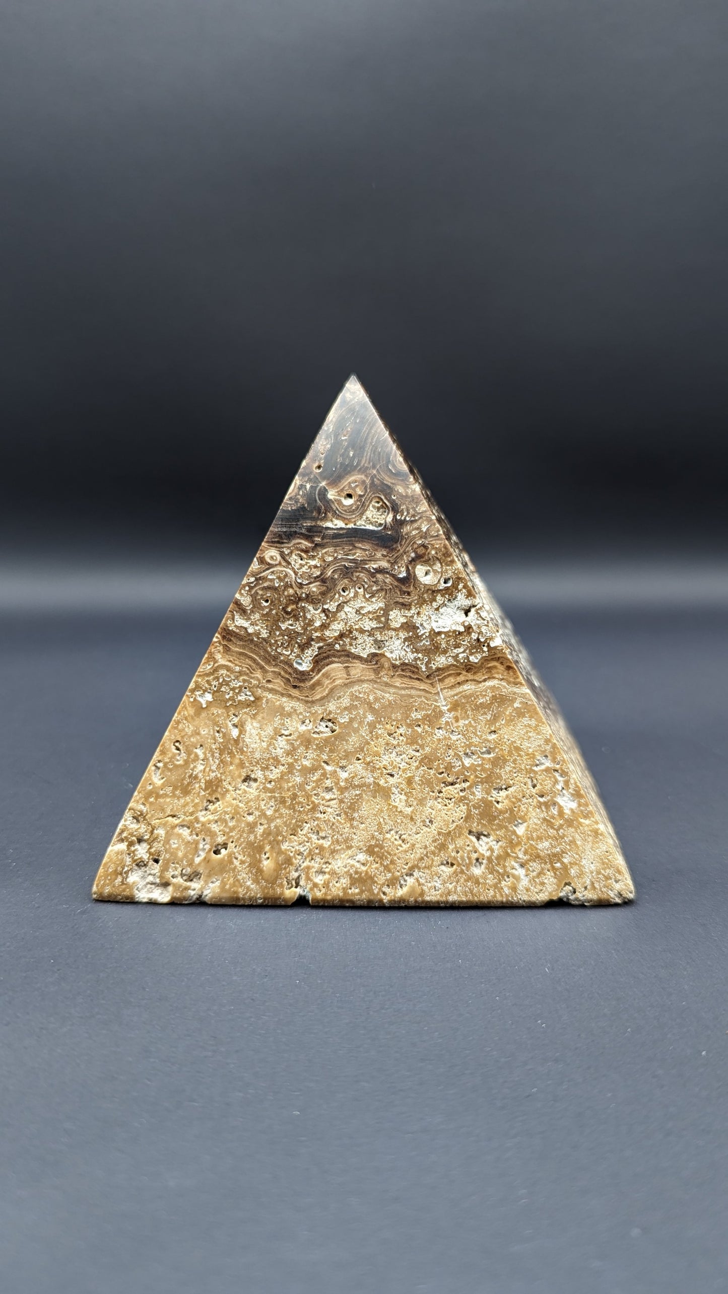 Chocolate Calcite Pyramid