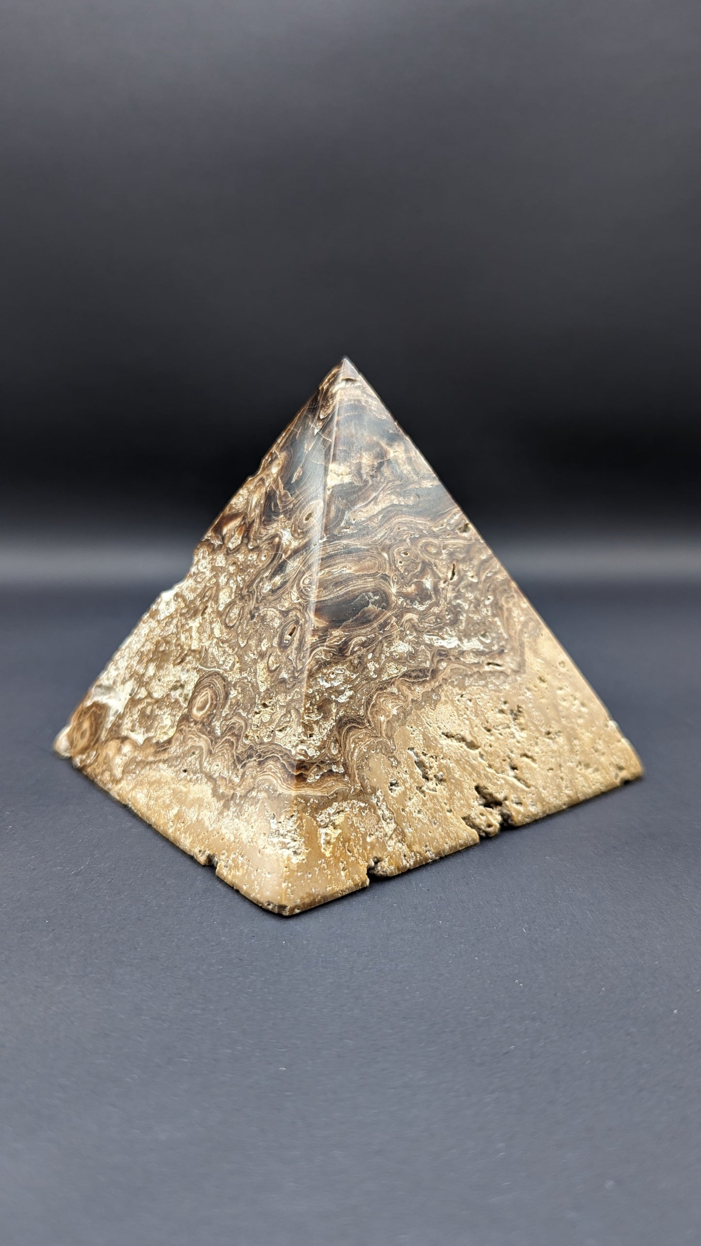Chocolate Calcite Pyramid