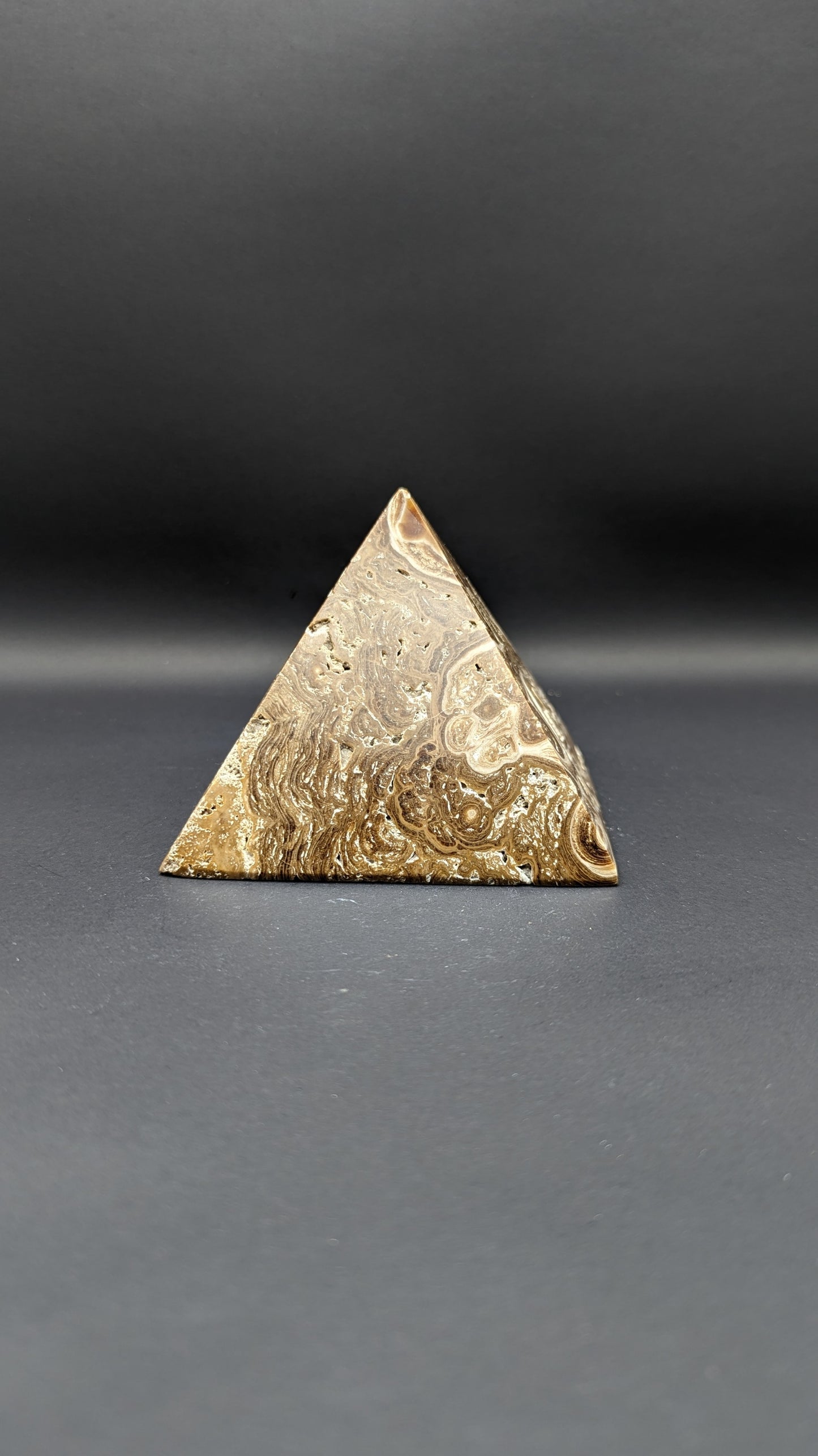 Chocolate Calcite Pyramid
