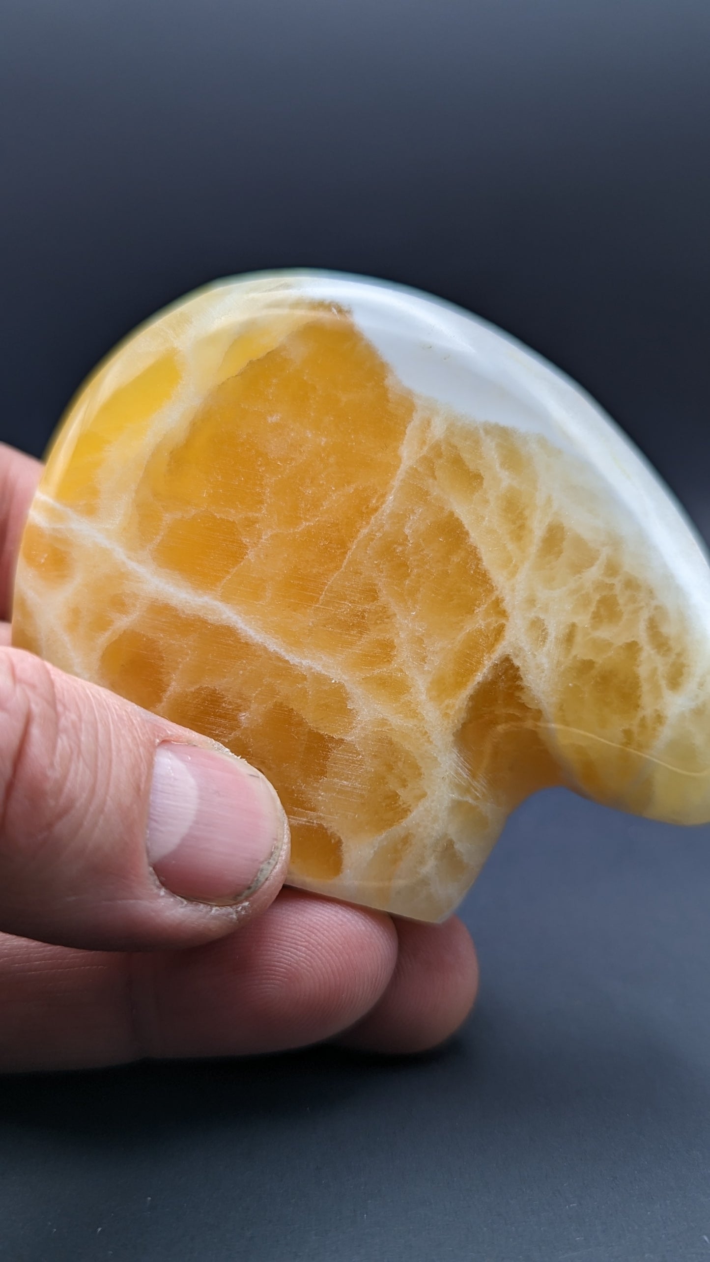 Honeycomb Calcite Bear Carving