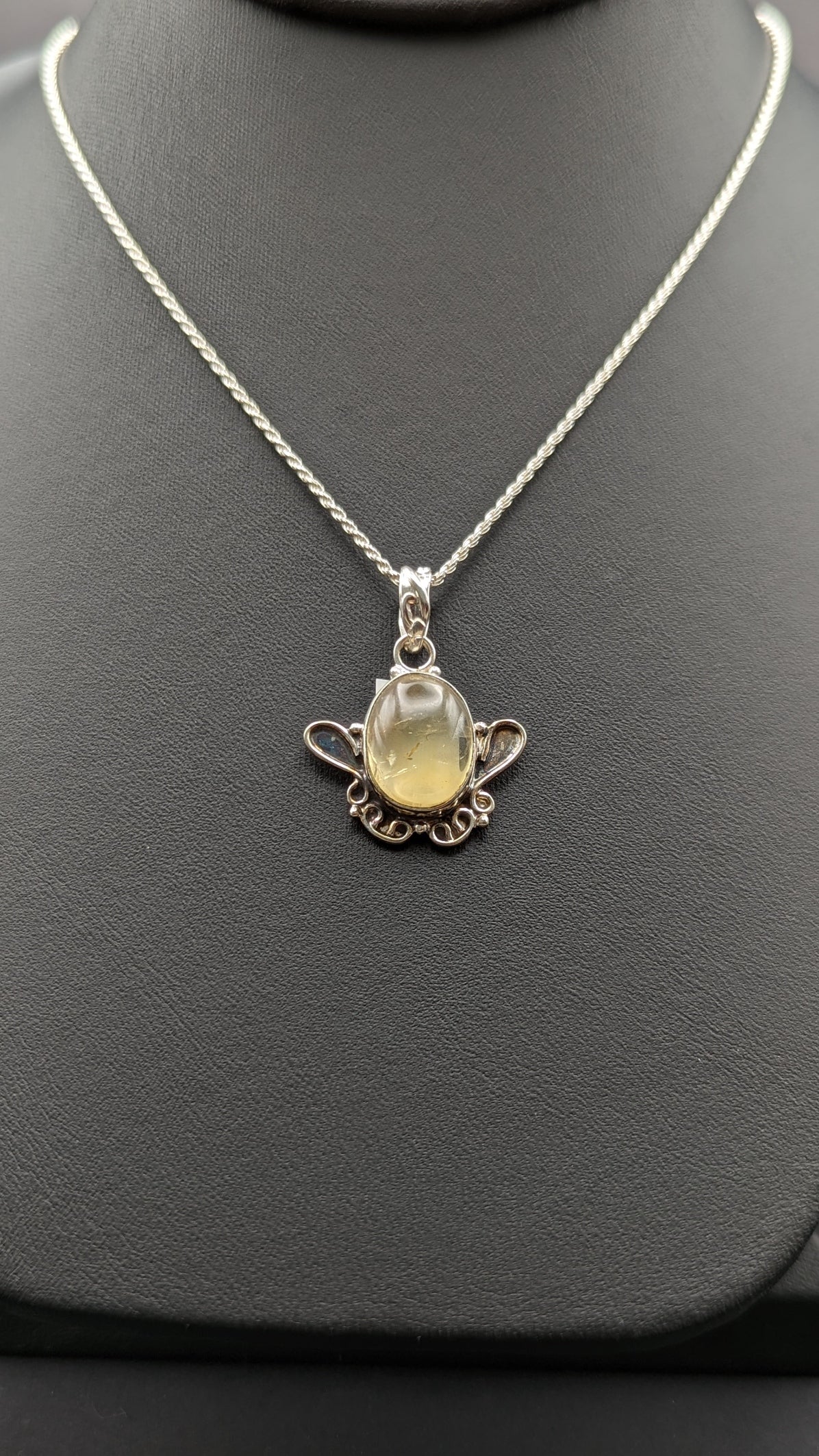 Special! Citrine Pendant Necklace Sterling Silver
