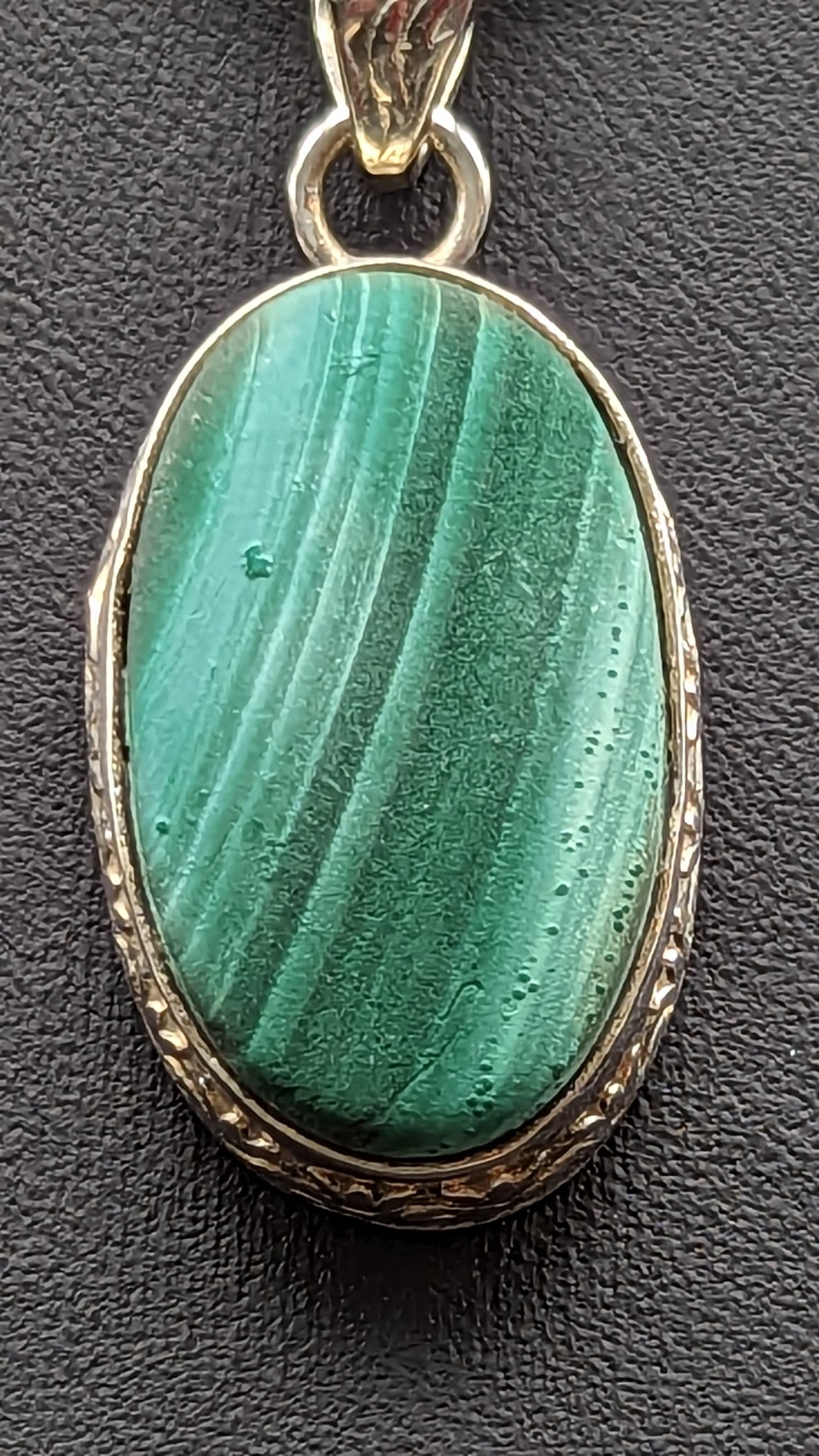 Special! Malachite Pendant Necklace Sterling Silver