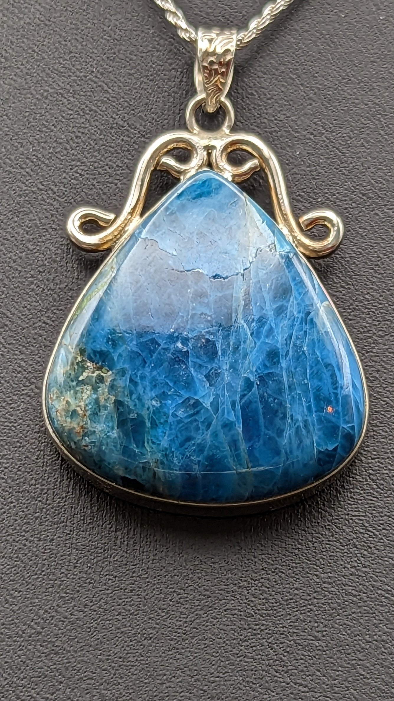 Special! Apatite Pendant Necklace Sterling Silver