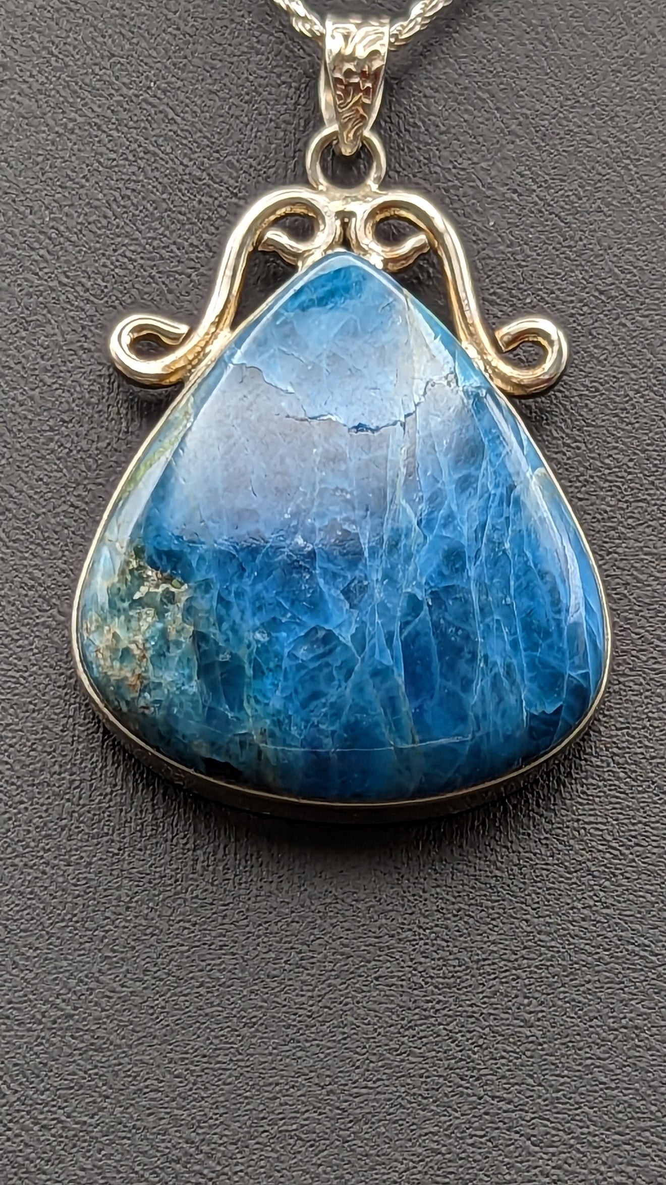 Special! Apatite Pendant Necklace Sterling Silver