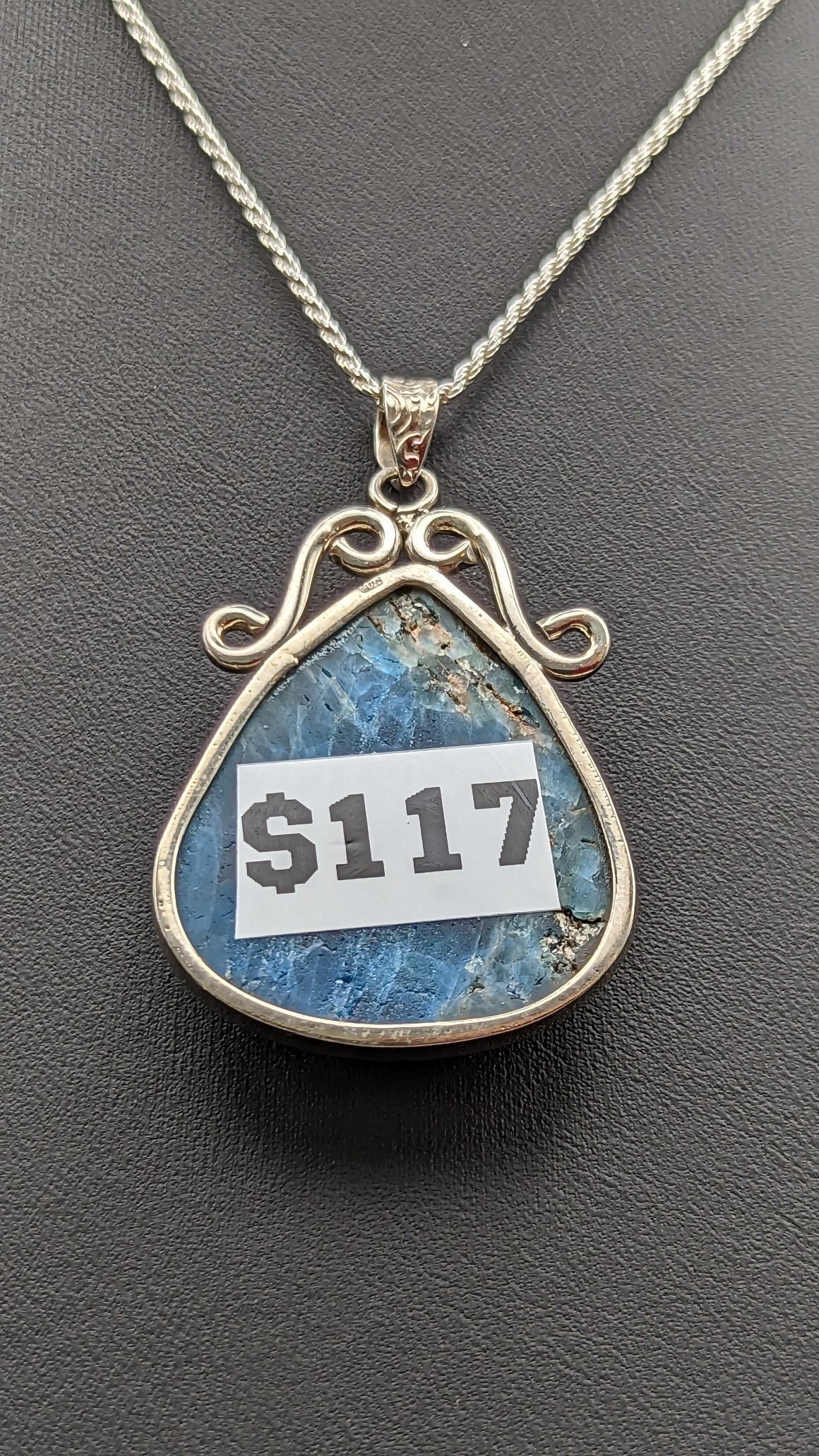 Special! Apatite Pendant Necklace Sterling Silver