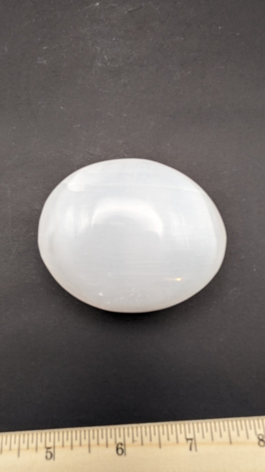 Selenite Palm Stone