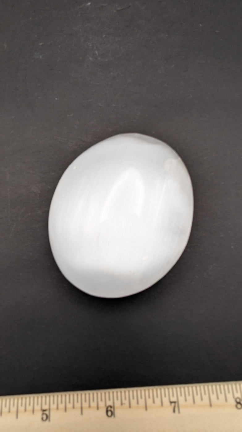 Selenite Palm Stone