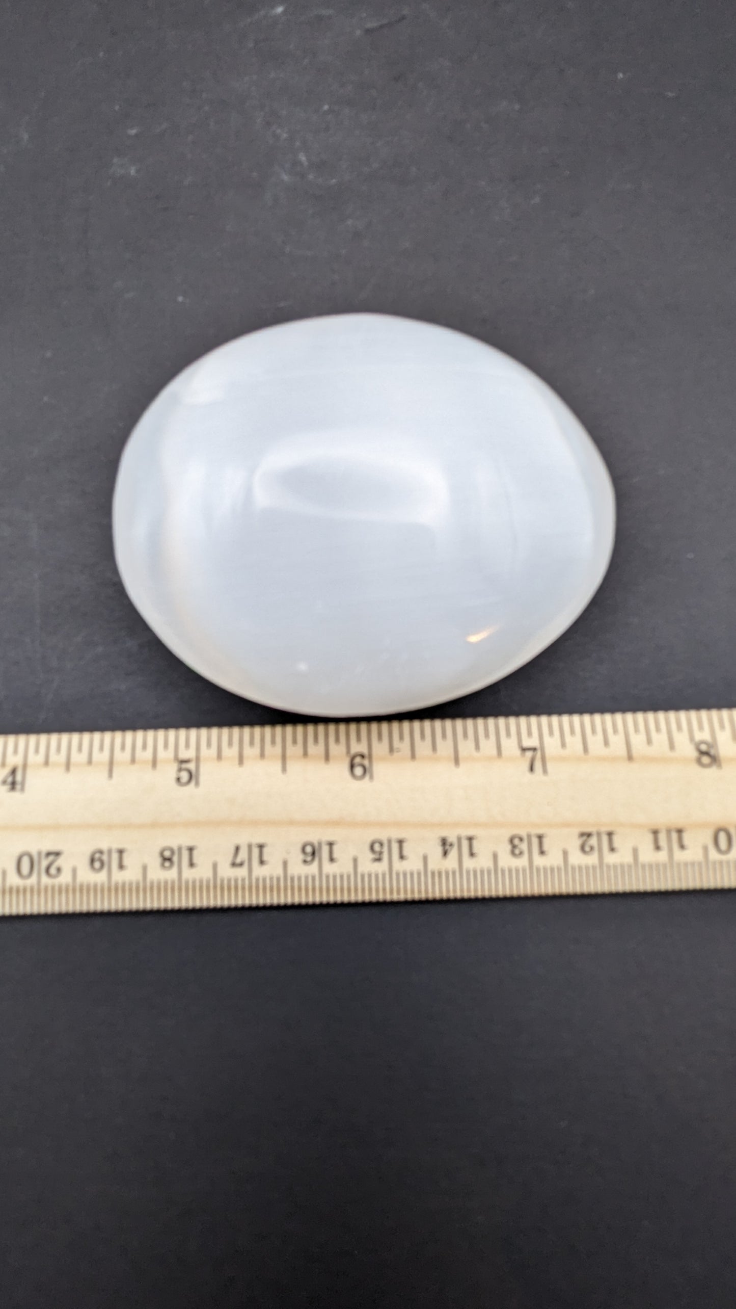 Selenite Palm Stone