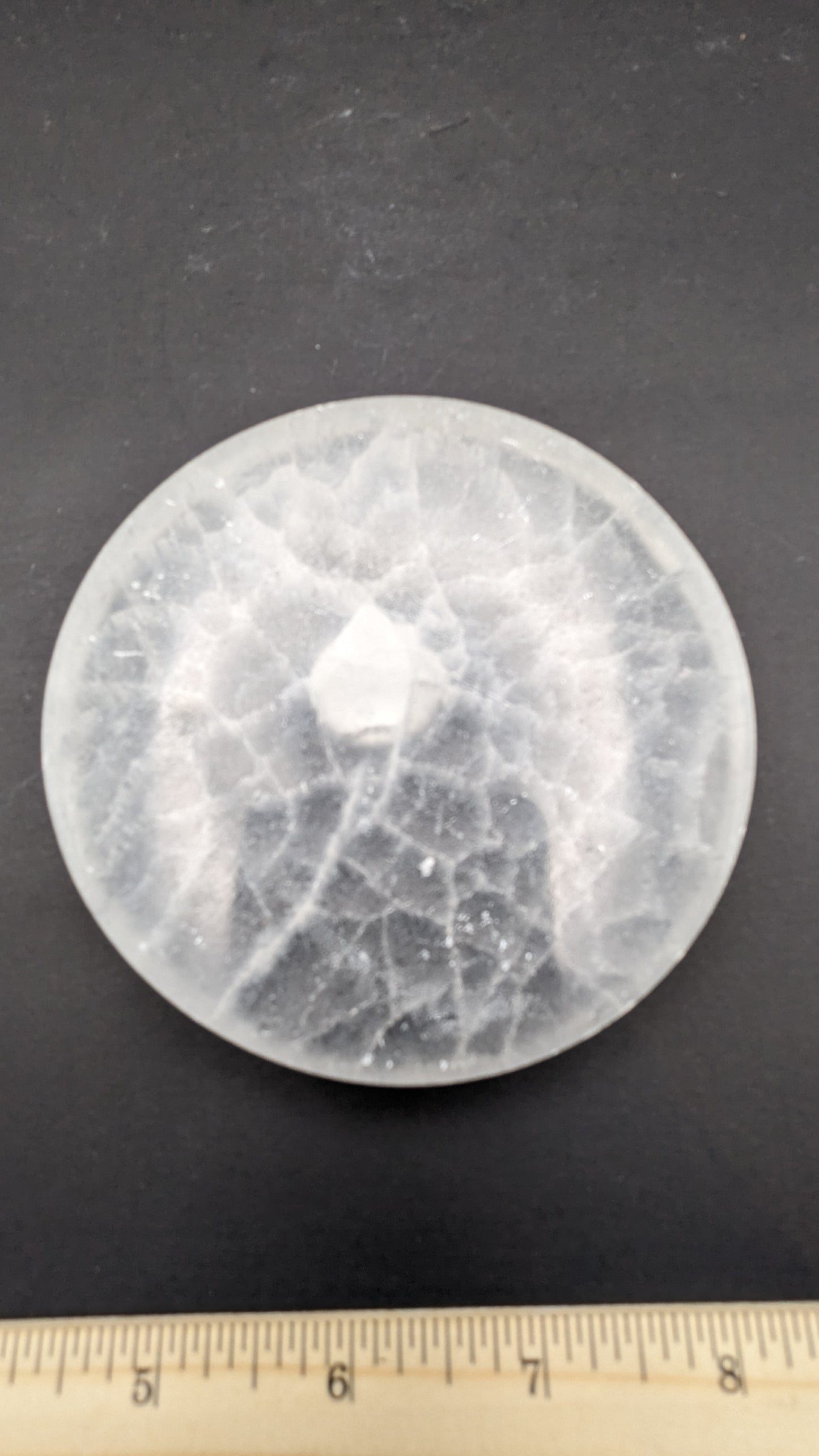 Selenite Round Plate