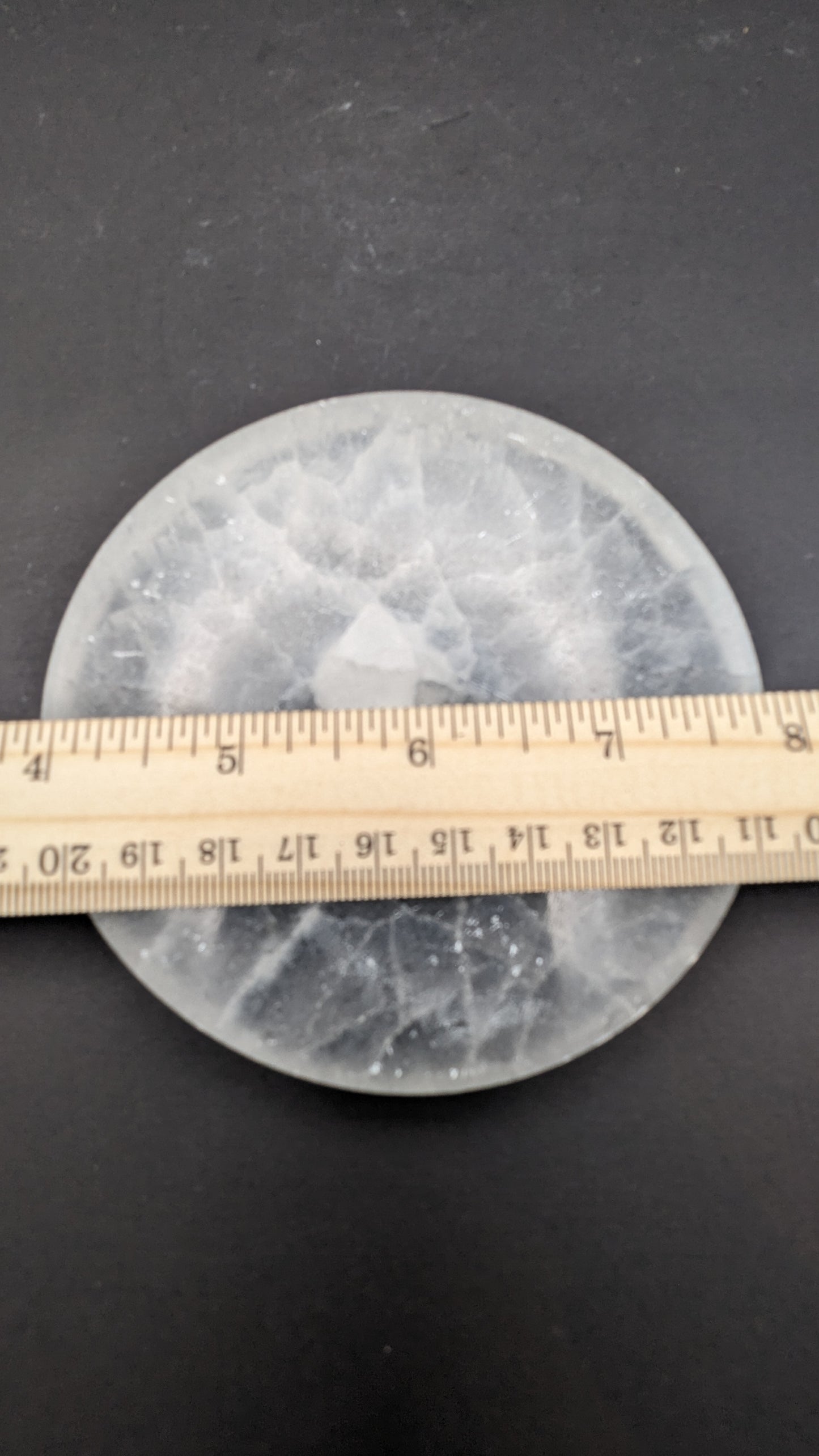 Selenite Round Plate