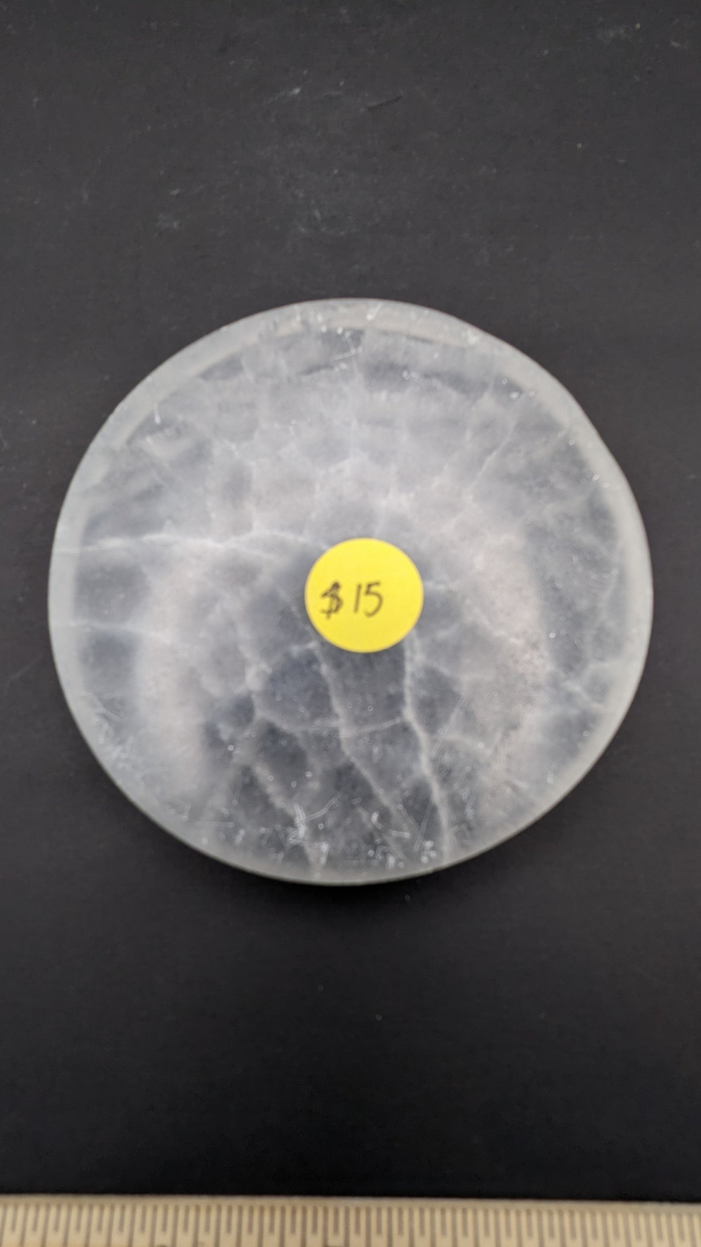 Selenite Round Plate