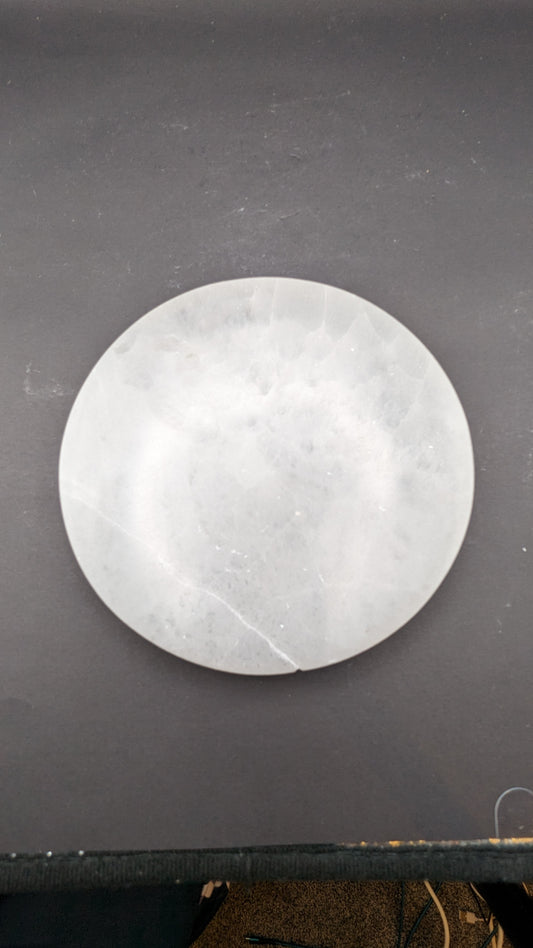 Lg. Selenite Round Plate