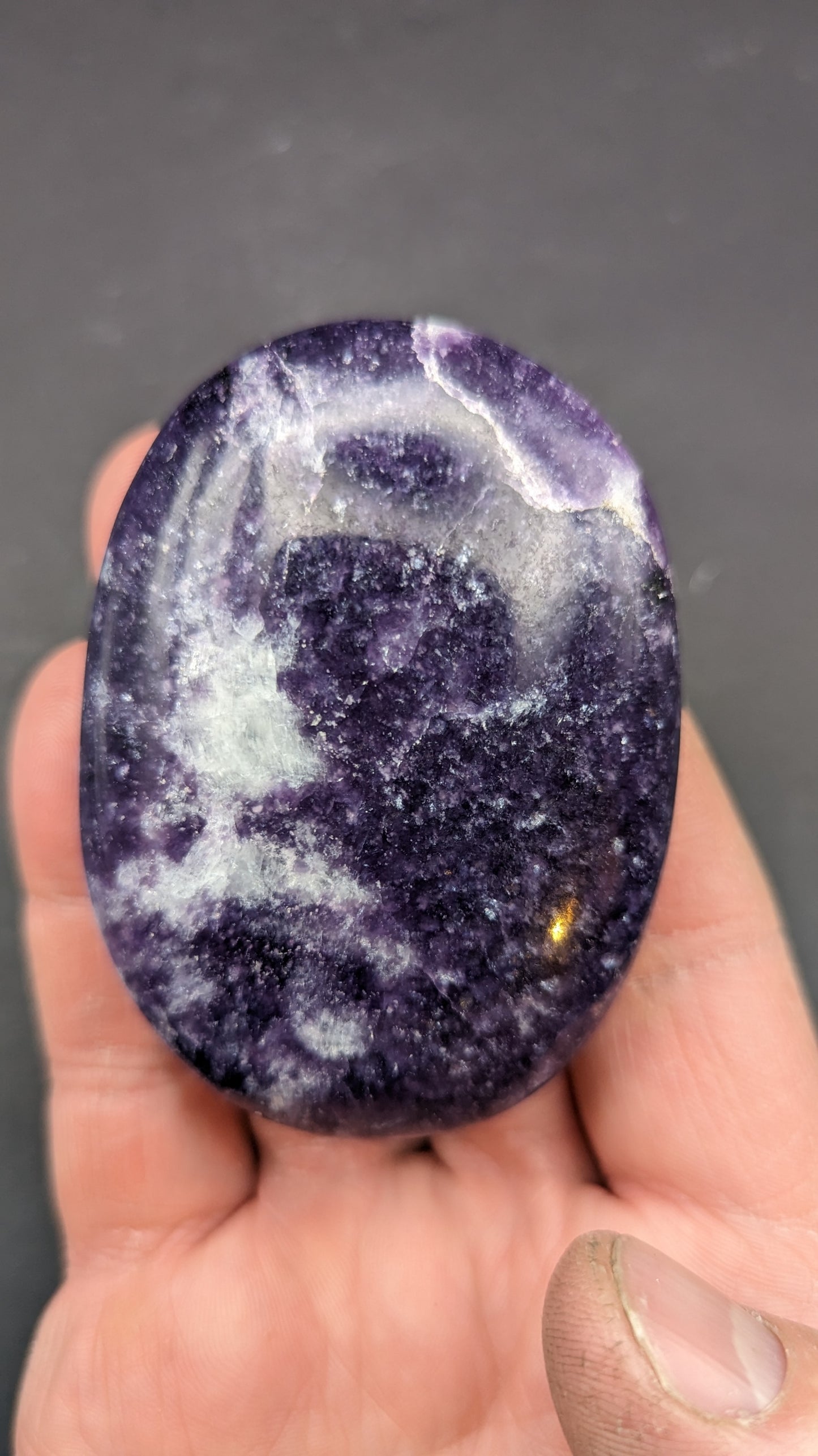 Lepidolite Palm Stone