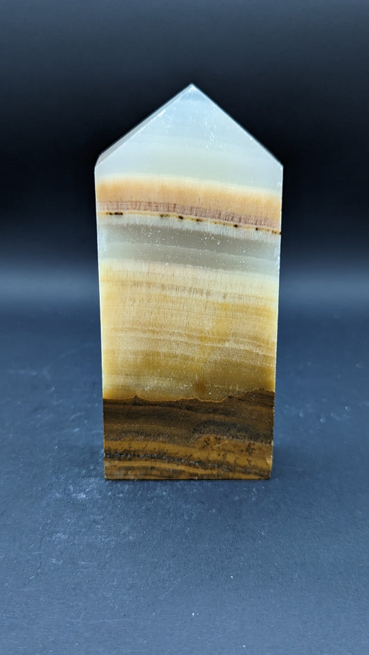 Tri-Color Calcite Tower