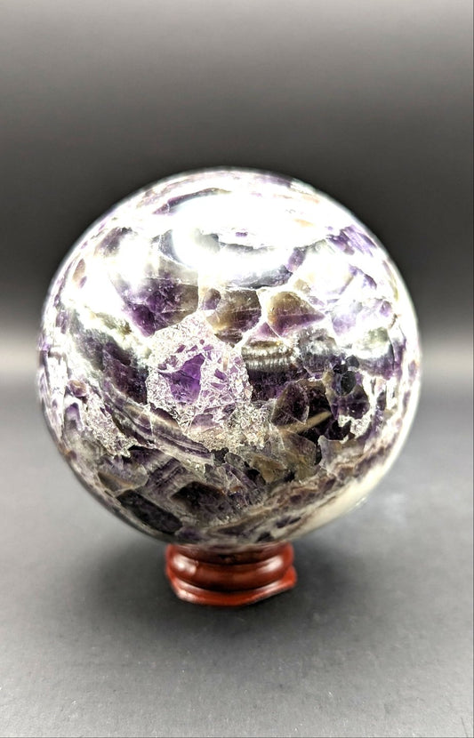 Chevron Amethyst Sphere